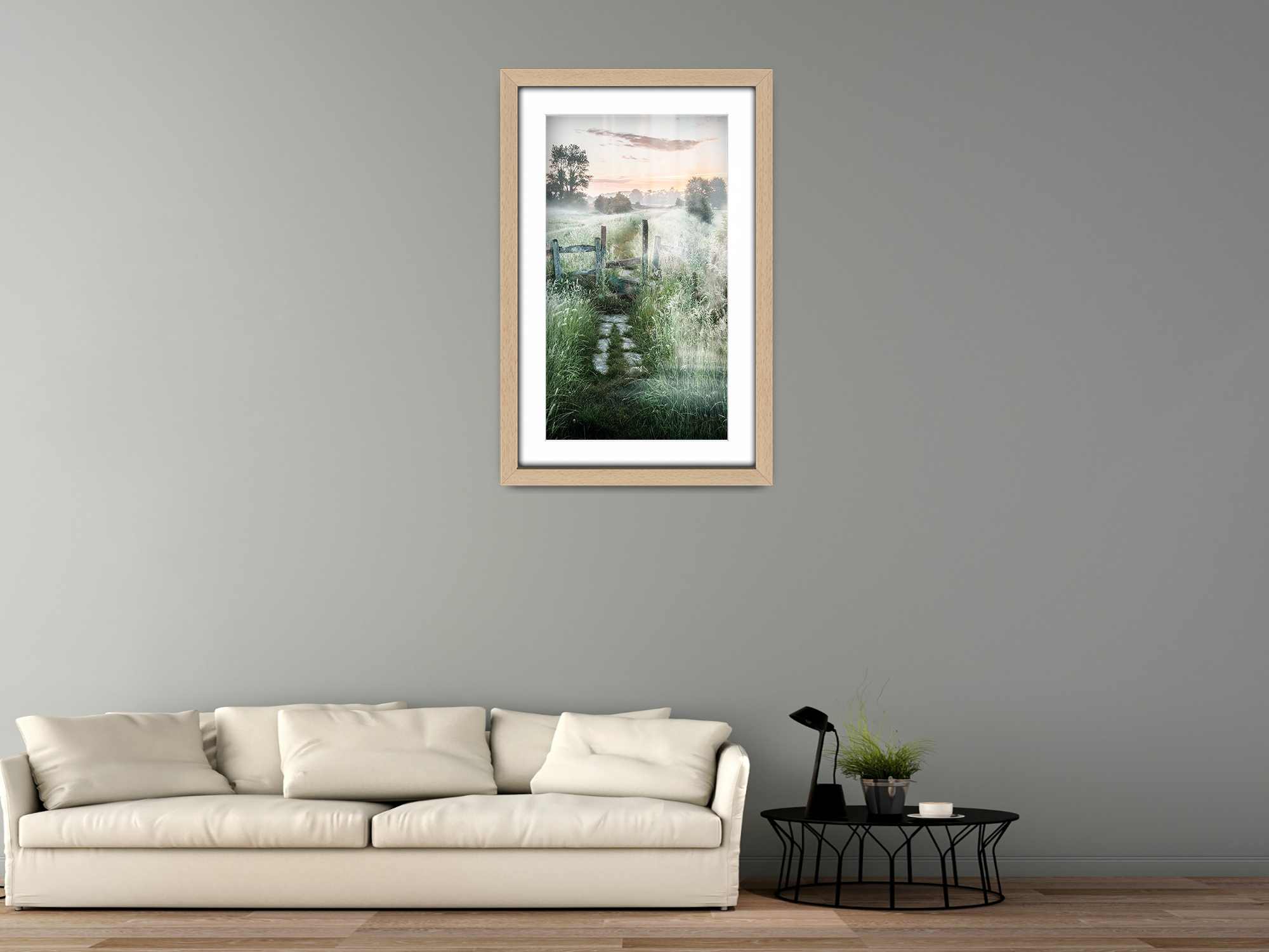 28 x 22 Inch / (71.12 x 55.88 cm ) with 60.96 x 45.72 cm White Mount Frames - MDF
