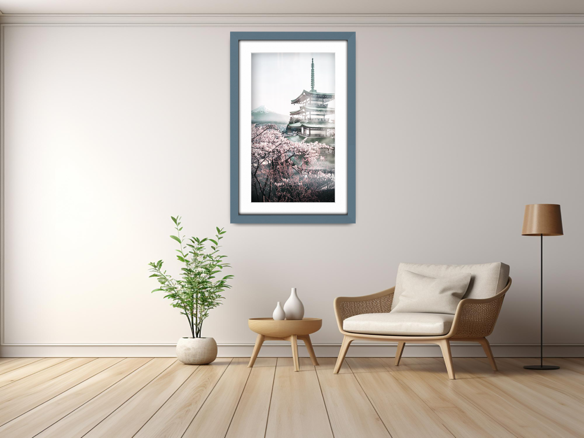 28 x 22 Inch / (71.12 x 55.88 cm ) with 60.96 x 45.72 cm White Mount Frames - MDF