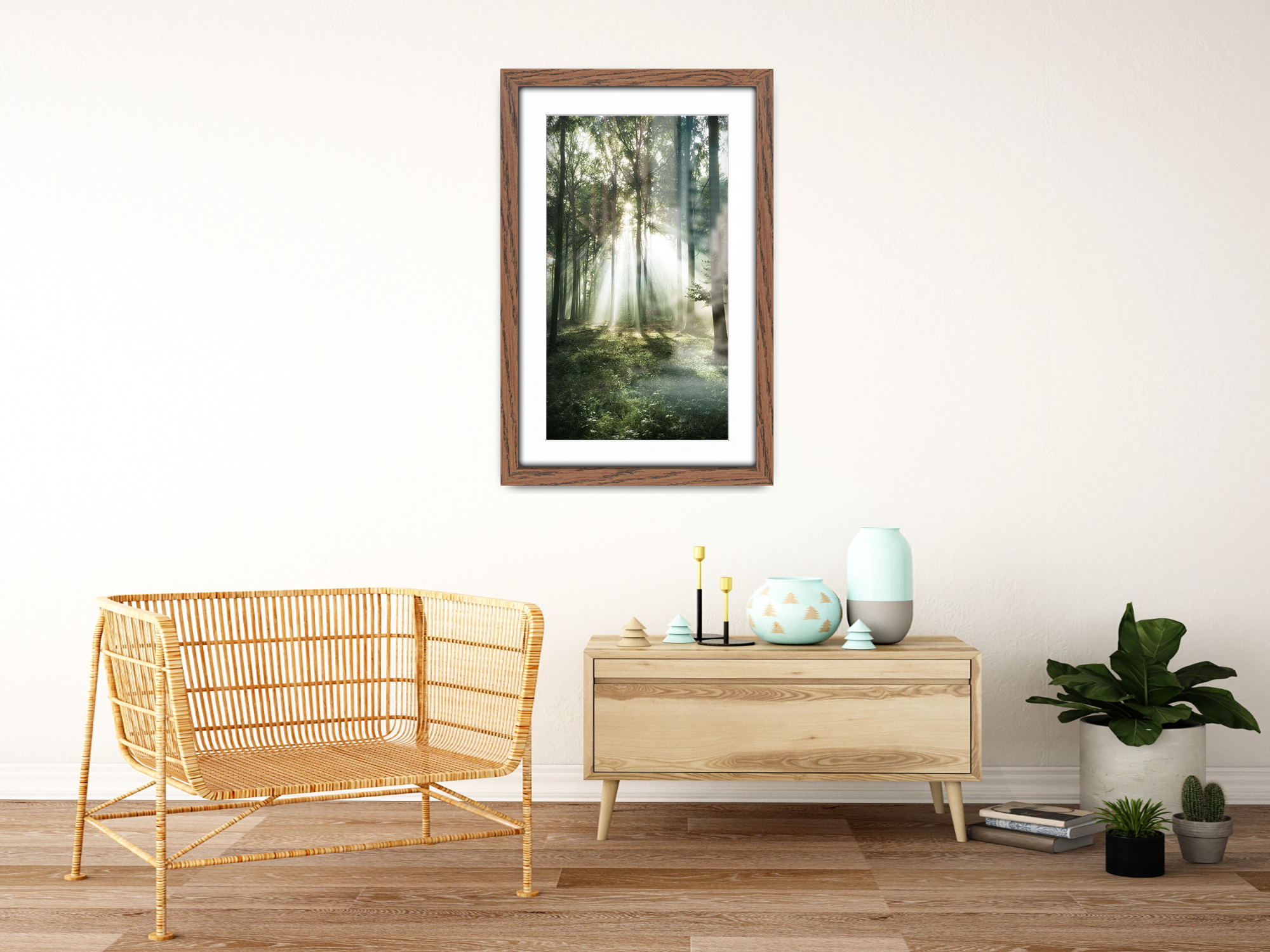 28 x 22 Inch / (71.12 x 55.88 cm ) with 60.96 x 45.72 cm White Mount Frames - MDF