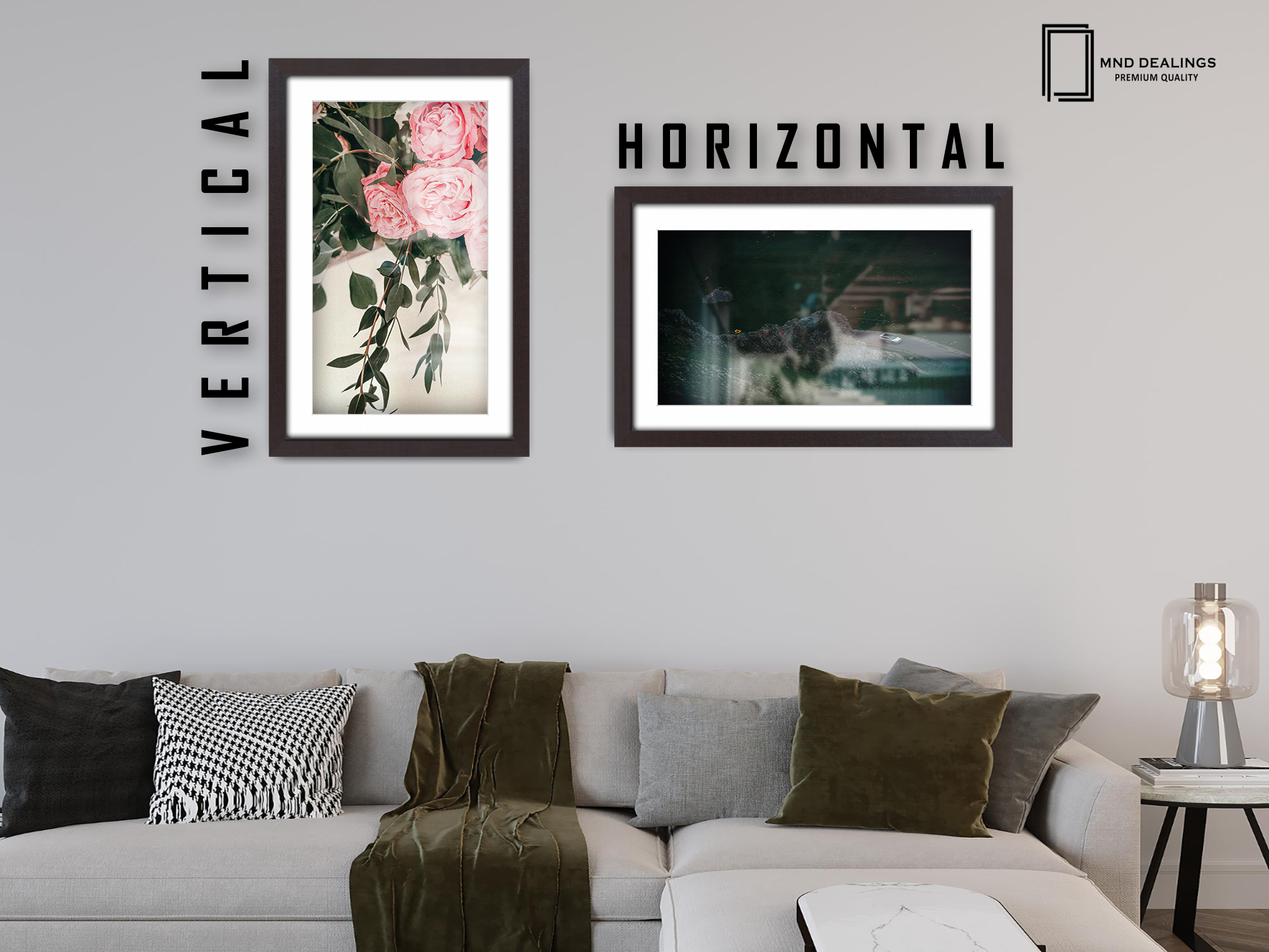 28 x 22 Inch / (71.12 x 55.88 cm ) with 60.96 x 45.72 cm White Mount Frames - MDF