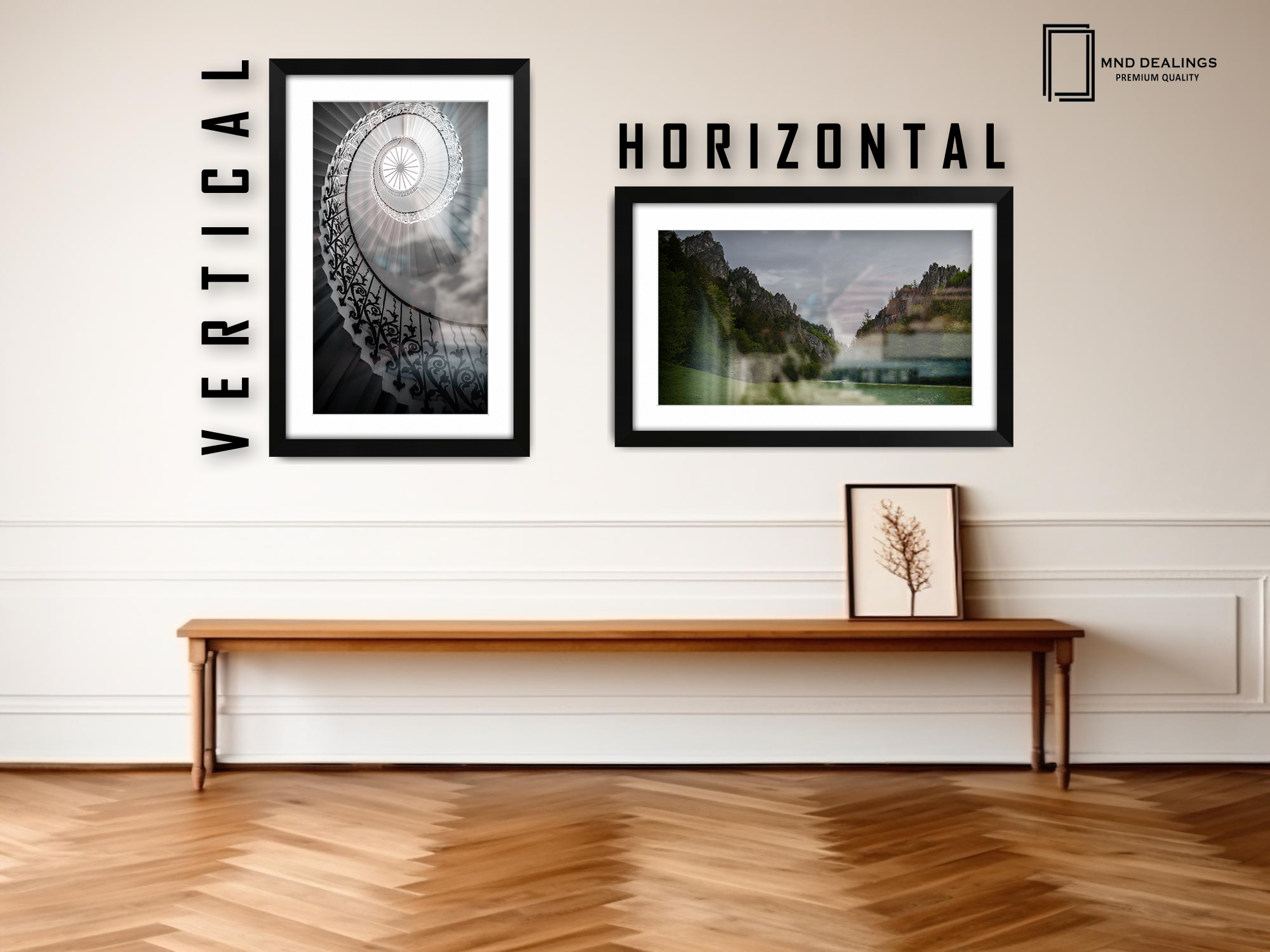 28 x 22 Inch / (71.12 x 55.88 cm ) with 60.96 x 45.72 cm White Mount Frames - MDF