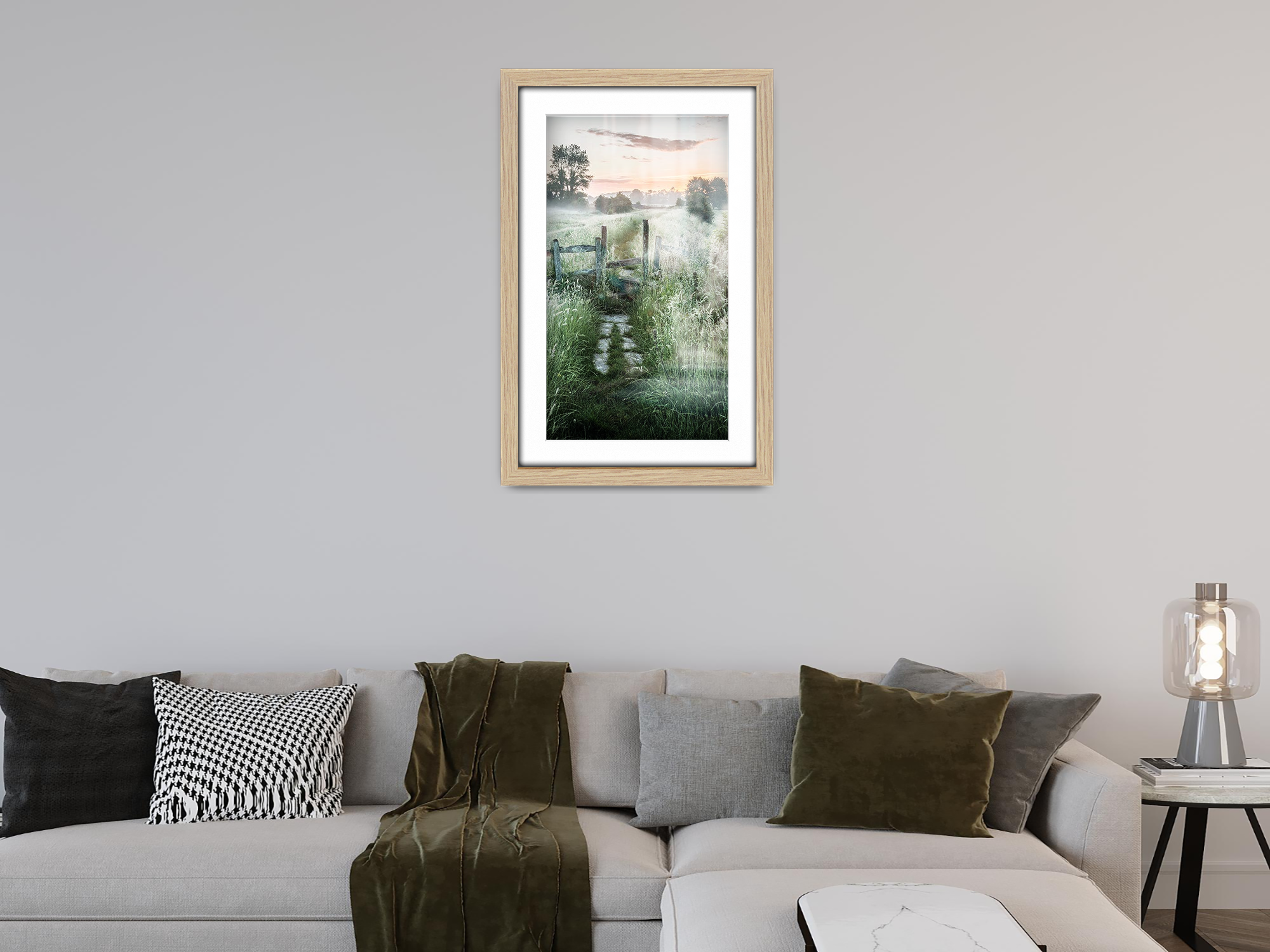 28 x 22 Inch / (71.12 x 55.88 cm ) with 60.96 x 45.72 cm White Mount Frames - MDF