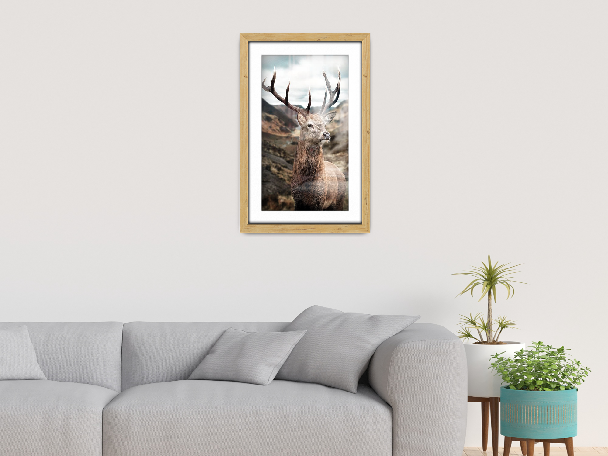 28 x 22 Inch / (71.12 x 55.88 cm ) with 60.96 x 45.72 cm White Mount Frames - MDF