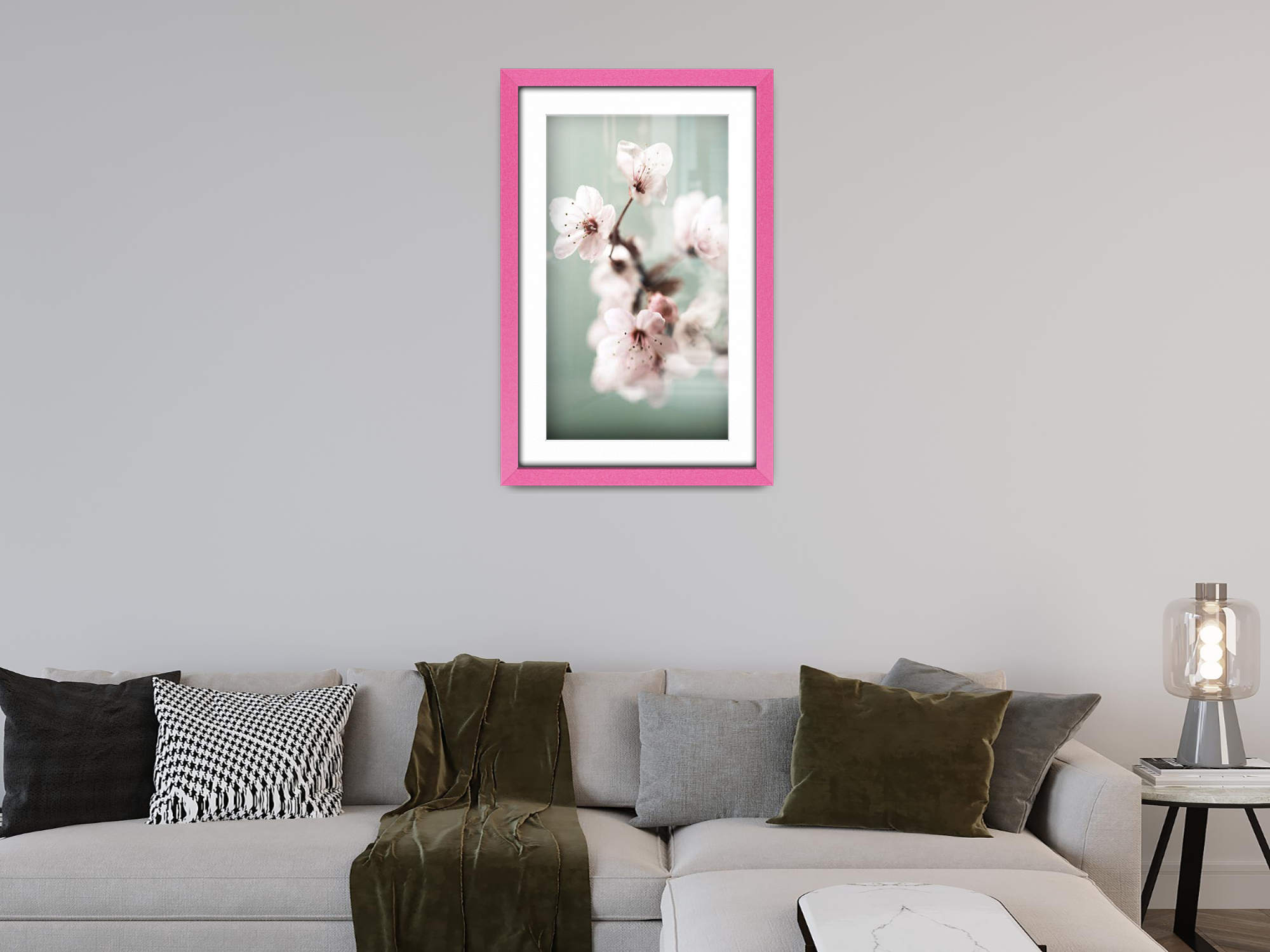 28 x 22 Inch / (71.12 x 55.88 cm ) with 60.96 x 45.72 cm White Mount Frames - MDF