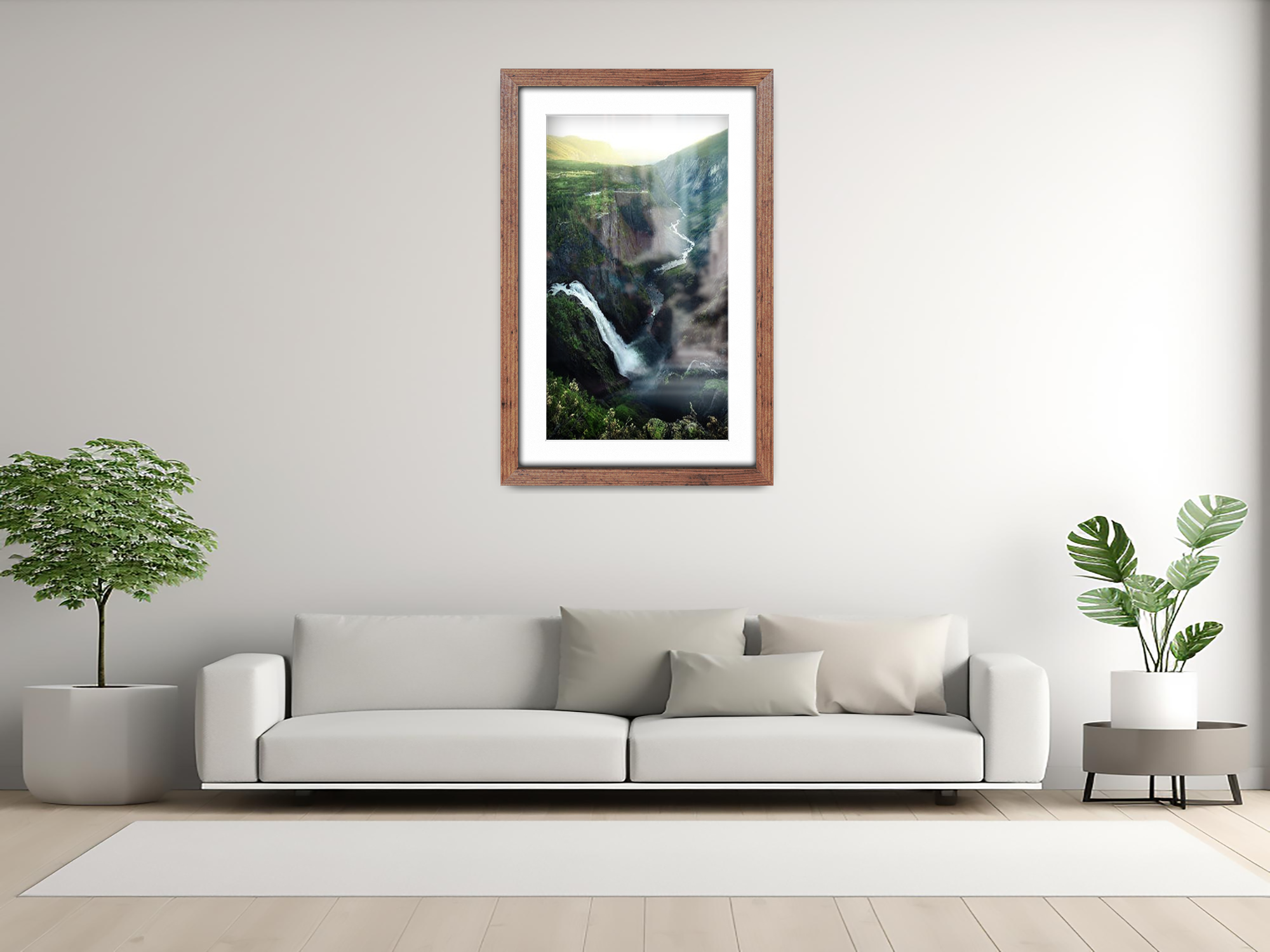 28 x 22 Inch / (71.12 x 55.88 cm ) with 60.96 x 45.72 cm White Mount Frames - MDF