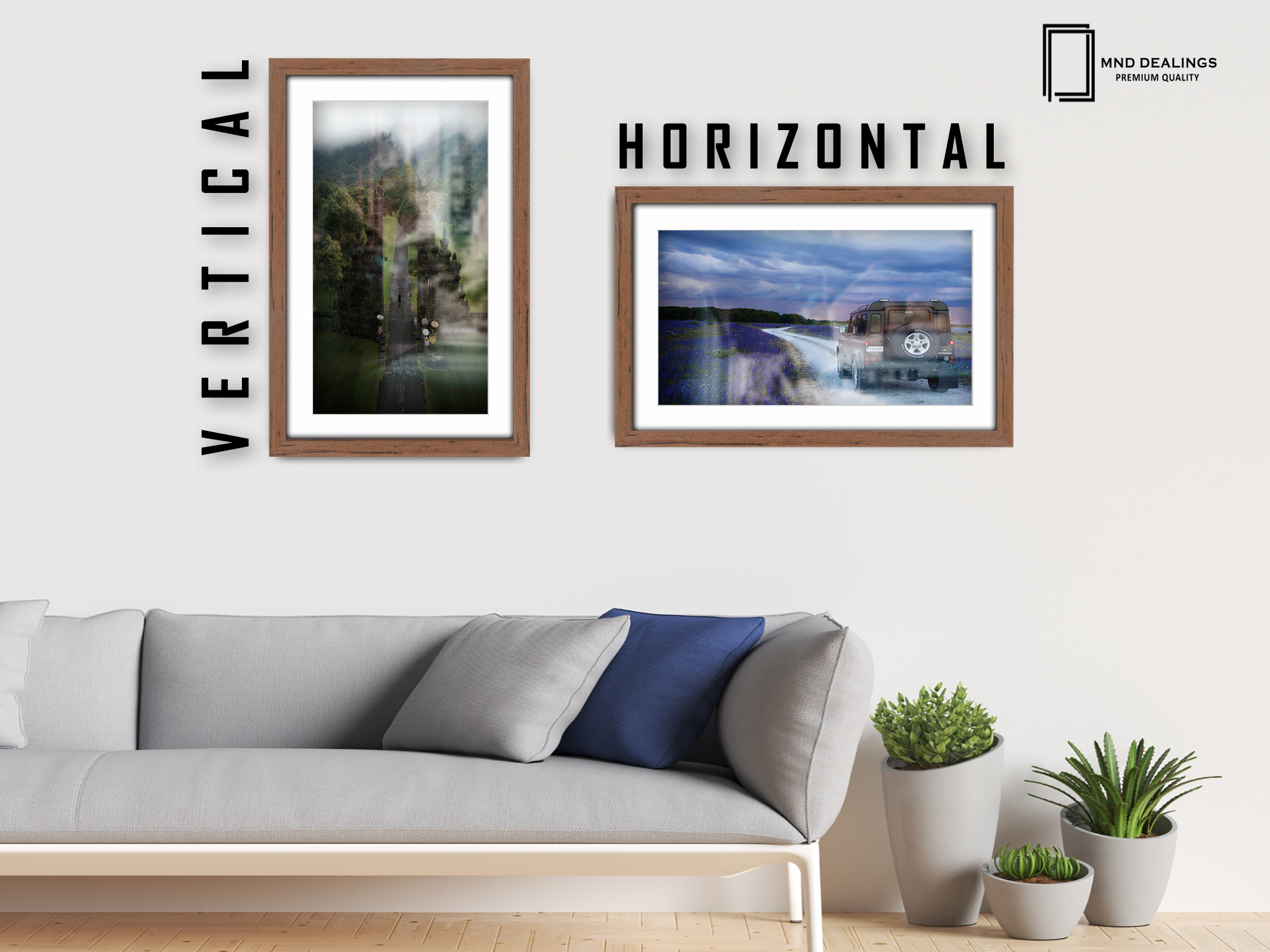 28 x 22 Inch / (71.12 x 55.88 cm ) with 60.96 x 45.72 cm White Mount Frames - MDF