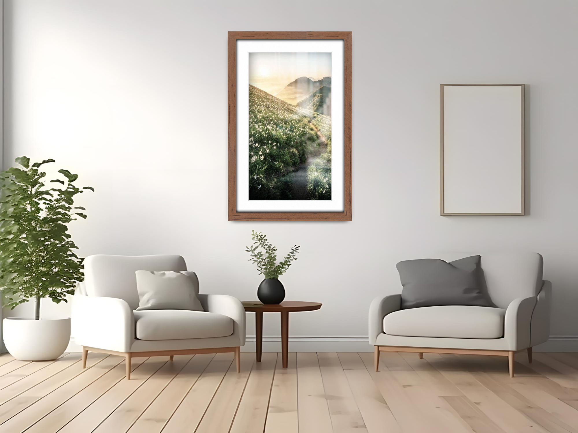 28 x 22 Inch / (71.12 x 55.88 cm ) with 60.96 x 45.72 cm White Mount Frames - MDF