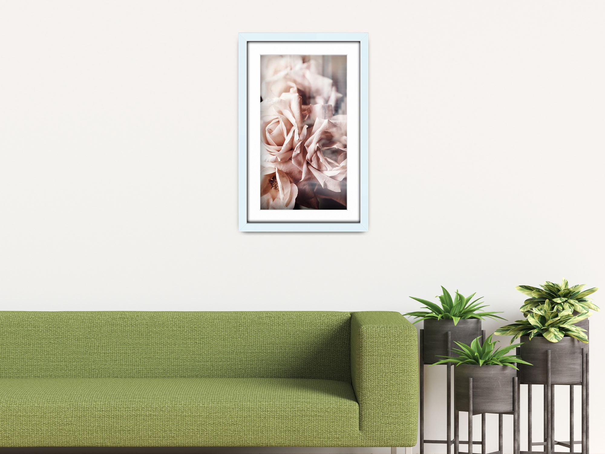 28 x 22 Inch / (71.12 x 55.88 cm ) with 60.96 x 45.72 cm White Mount Frames - MDF