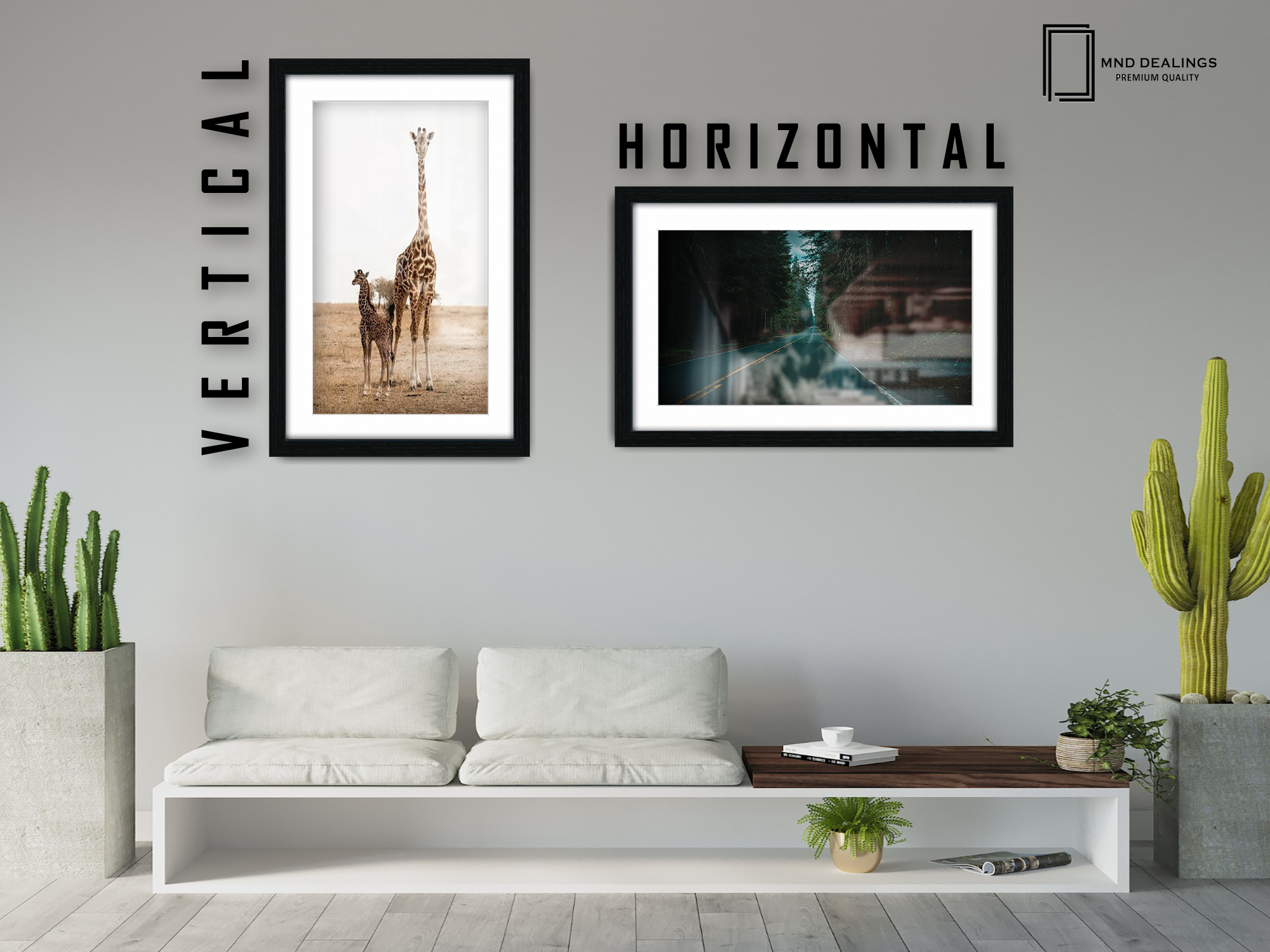30 x 20 Inch / (76.2 x 50.8 cm ) with A2-(41.90 x 59.40 cm) White Mount Poster Frames - MDF