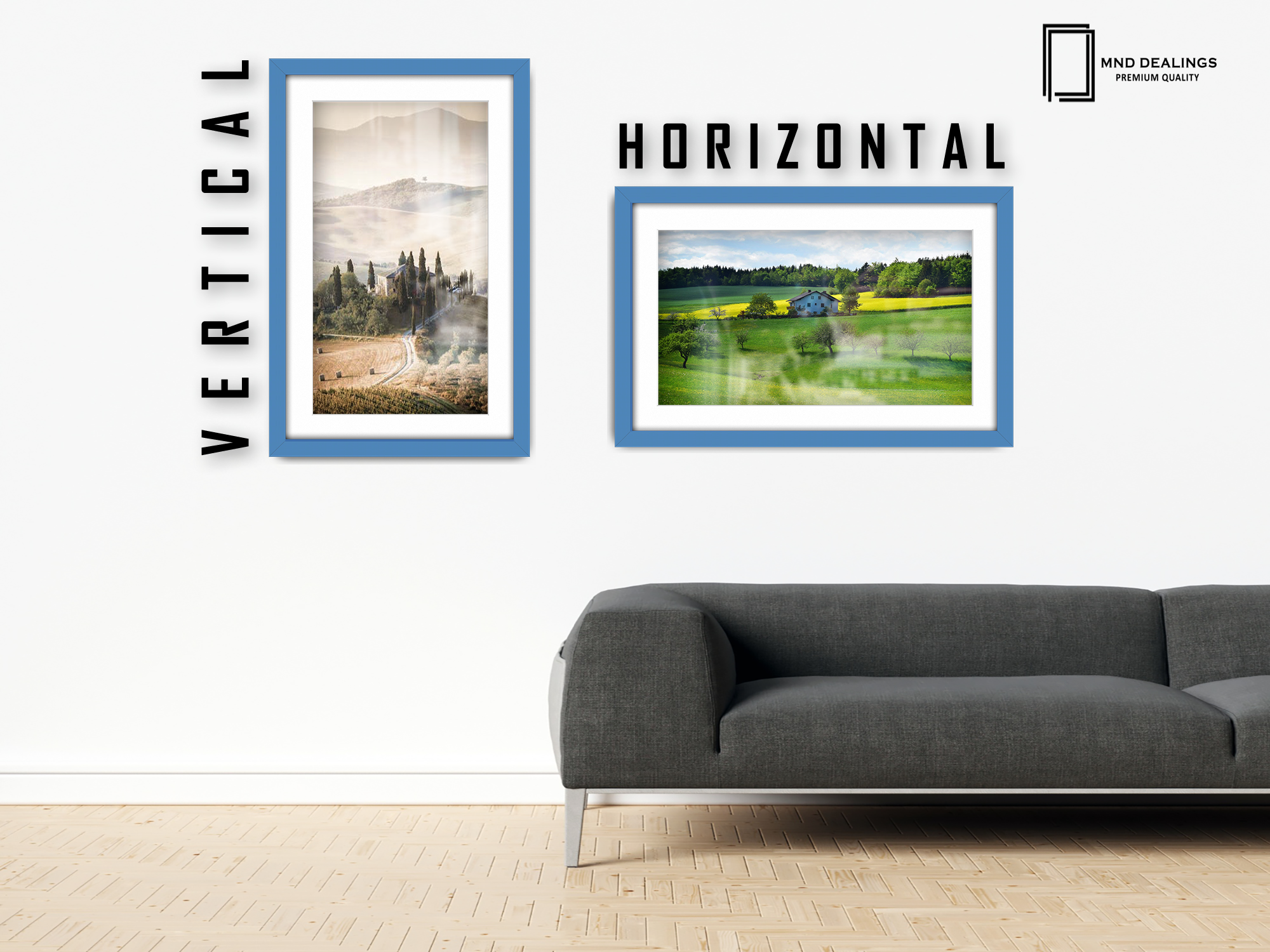 30 x 20 Inch / (76.2 x 50.8 cm ) with A2-(41.90 x 59.40 cm) White Mount Poster Frames - MDF