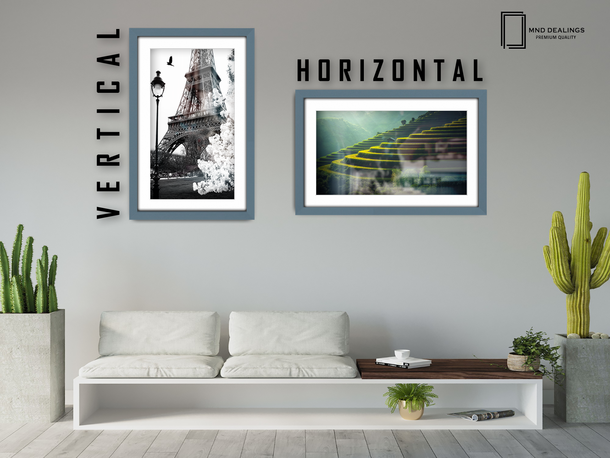 30 x 20 Inch / (76.2 x 50.8 cm ) with A2-(41.90 x 59.40 cm) White Mount Poster Frames - MDF