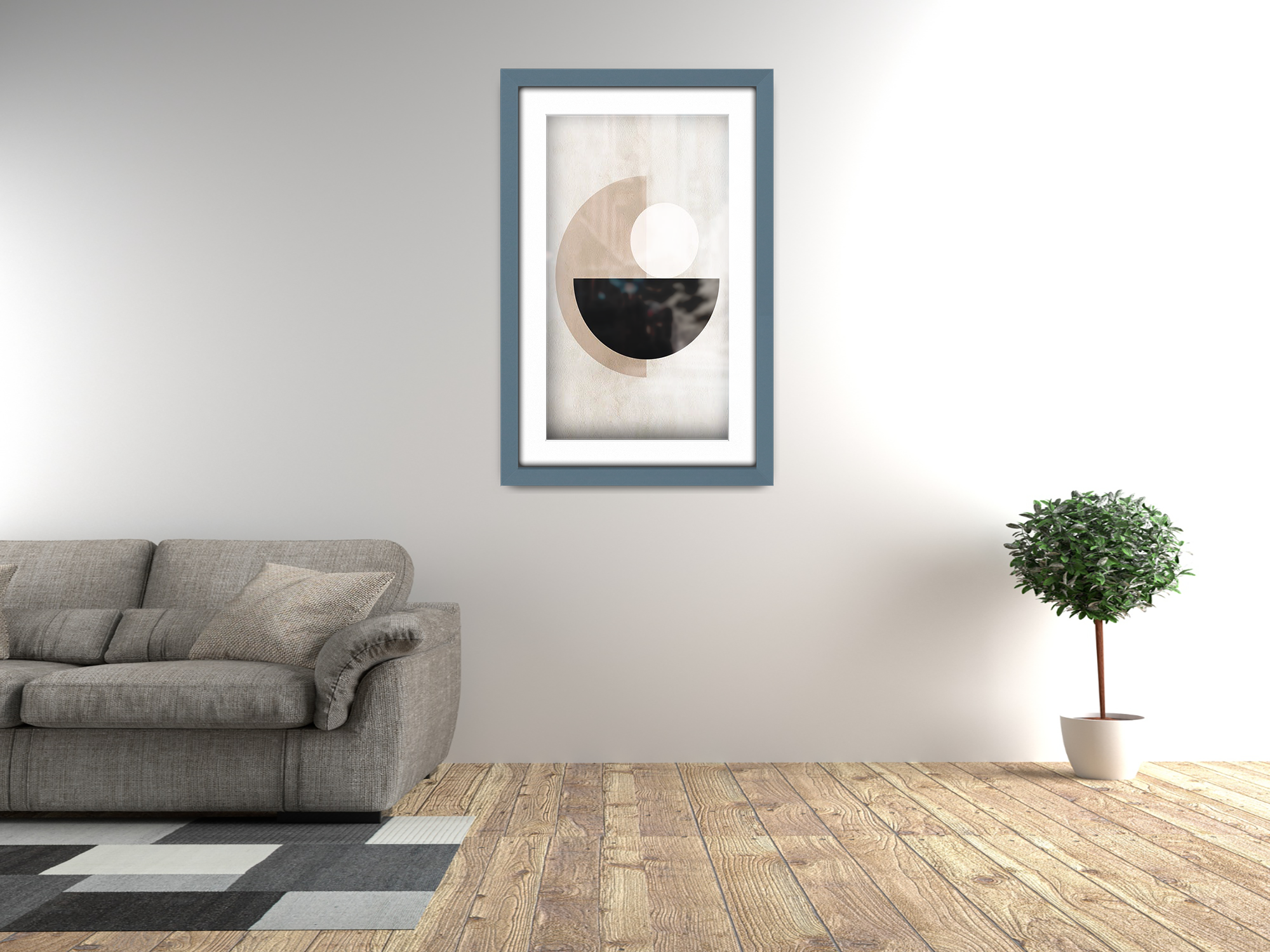 30 x 20 Inch / (76.2 x 50.8 cm ) with A2-(41.90 x 59.40 cm) White Mount Poster Frames - MDF