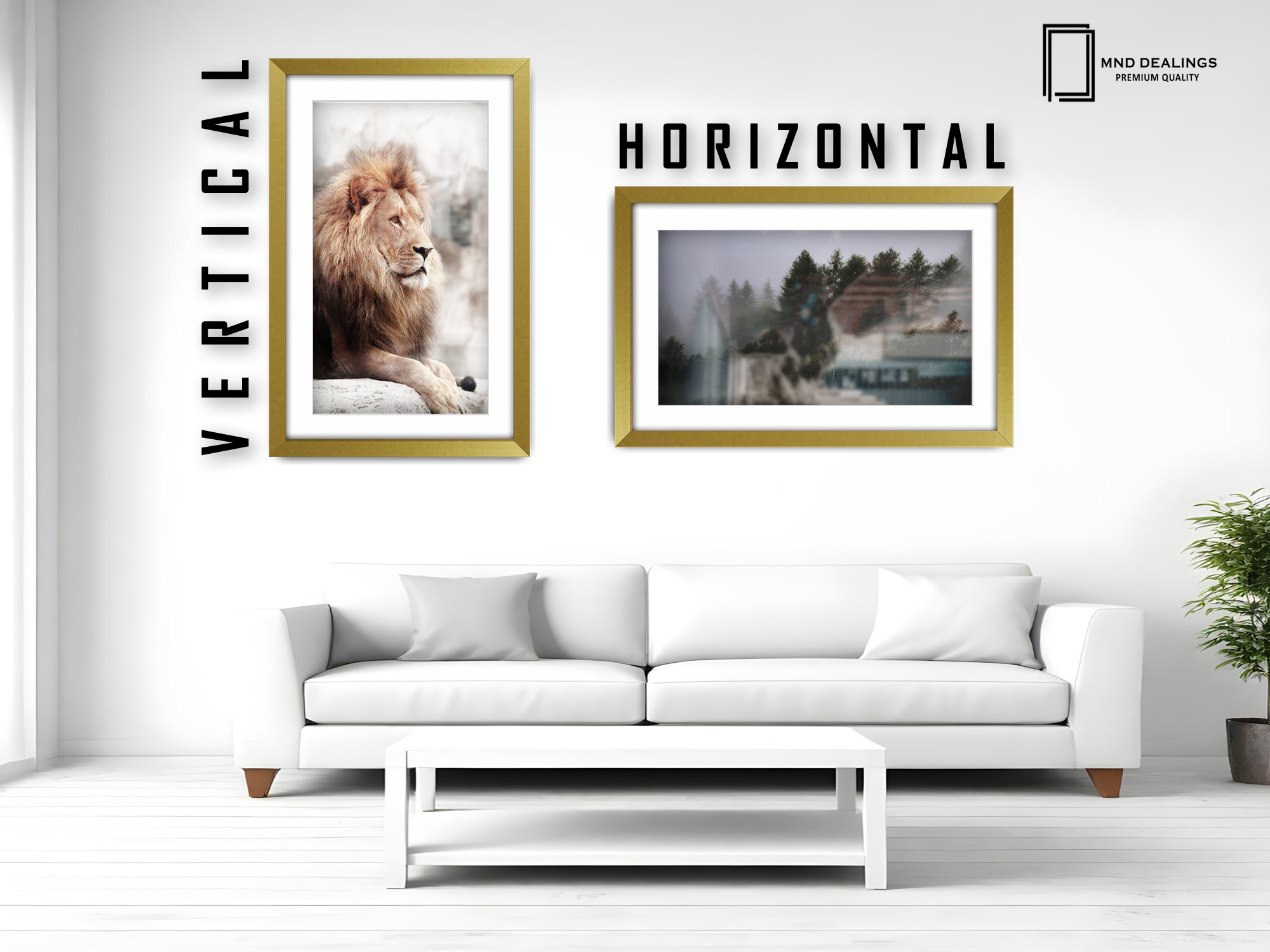 30 x 20 Inch / (76.2 x 50.8 cm ) with A2-(41.90 x 59.40 cm) White Mount Poster Frames - MDF
