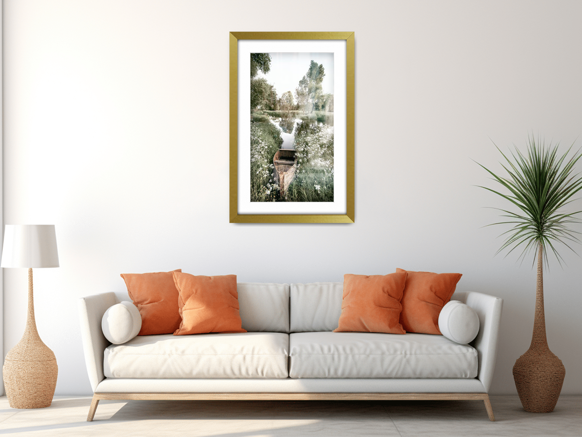 30 x 20 Inch / (76.2 x 50.8 cm ) with A2-(41.90 x 59.40 cm) White Mount Poster Frames - MDF