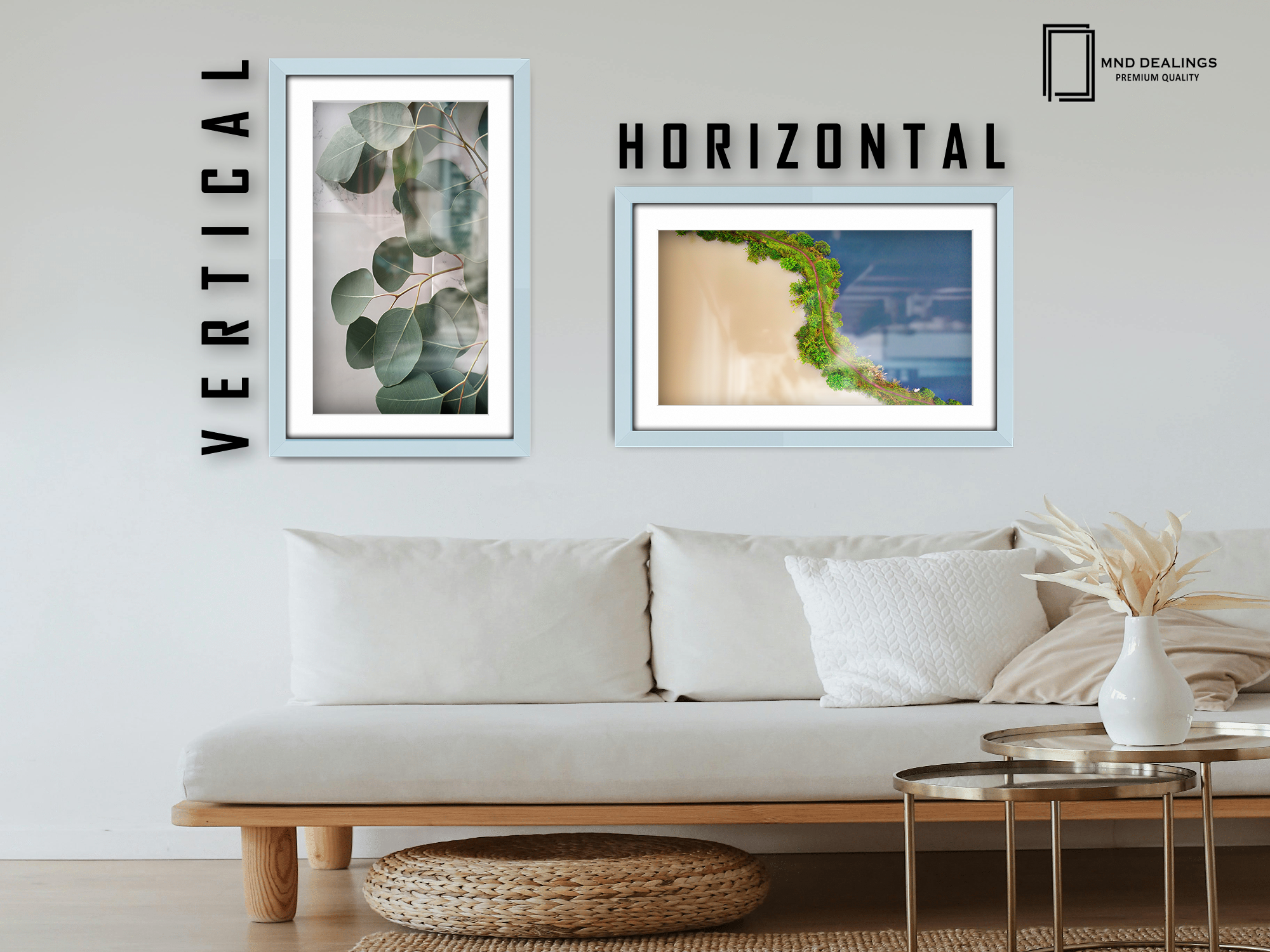 30 x 20 Inch / (76.2 x 50.8 cm ) with A2-(41.90 x 59.40 cm) White Mount Poster Frames - MDF