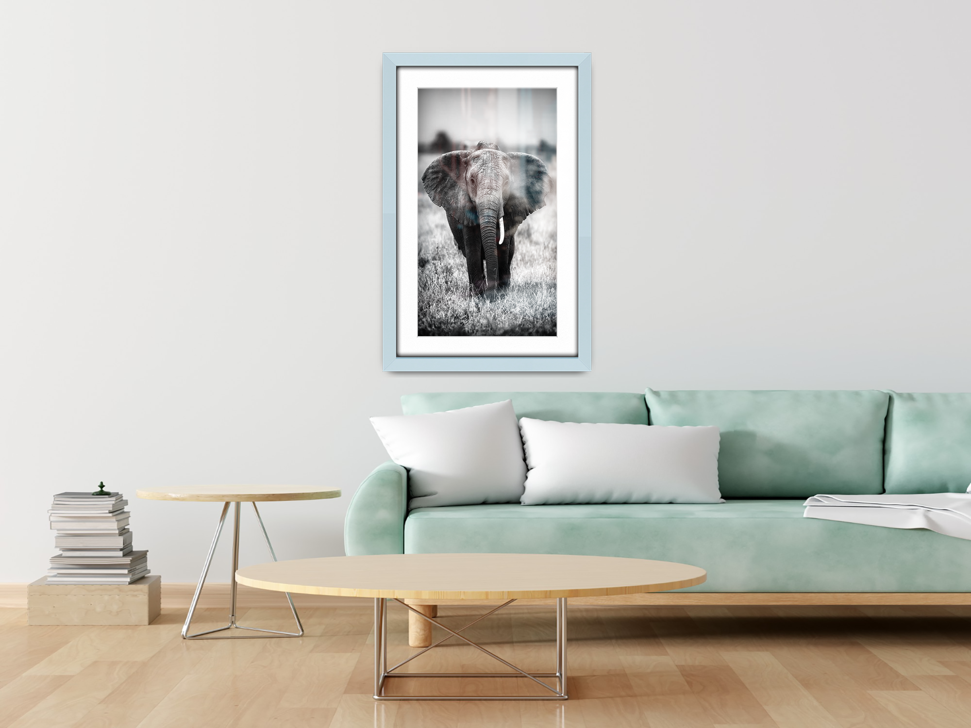 30 x 20 Inch / (76.2 x 50.8 cm ) with A2-(41.90 x 59.40 cm) White Mount Poster Frames - MDF