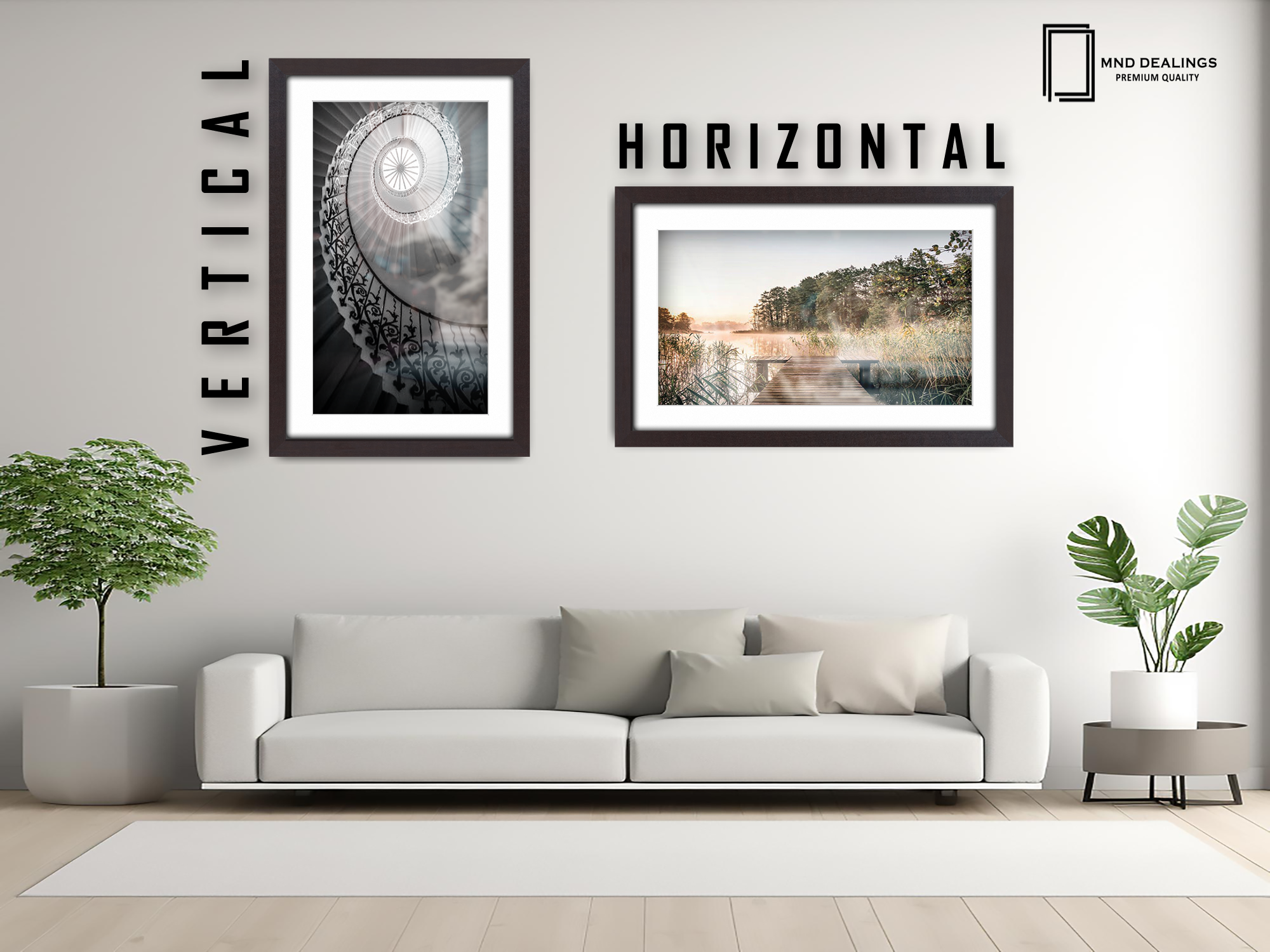 30 x 20 Inch / (76.2 x 50.8 cm ) with A2-(41.90 x 59.40 cm) White Mount Poster Frames - MDF