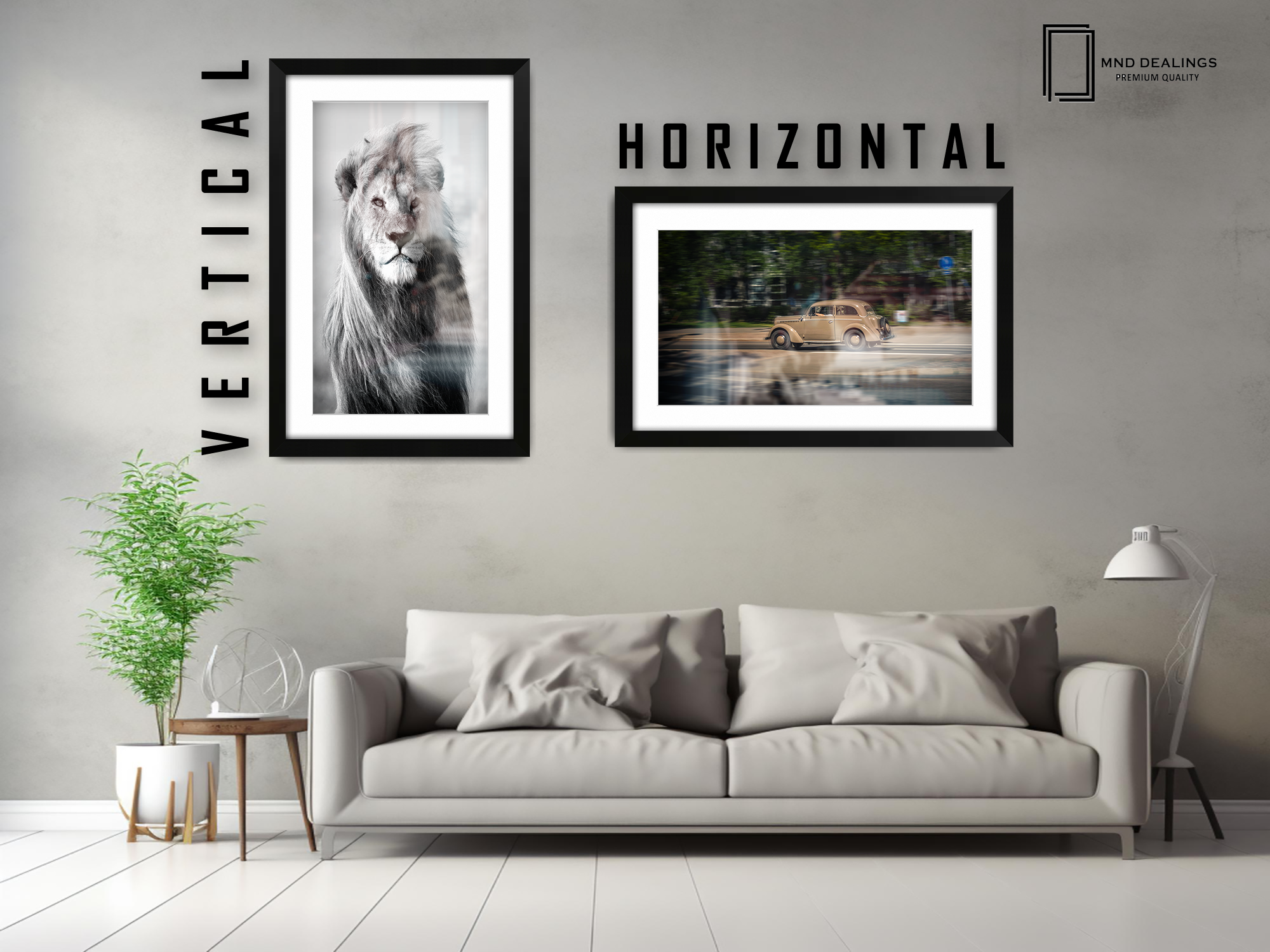 30 x 20 Inch / (76.2 x 50.8 cm ) with A2-(41.90 x 59.40 cm) White Mount Poster Frames - MDF
