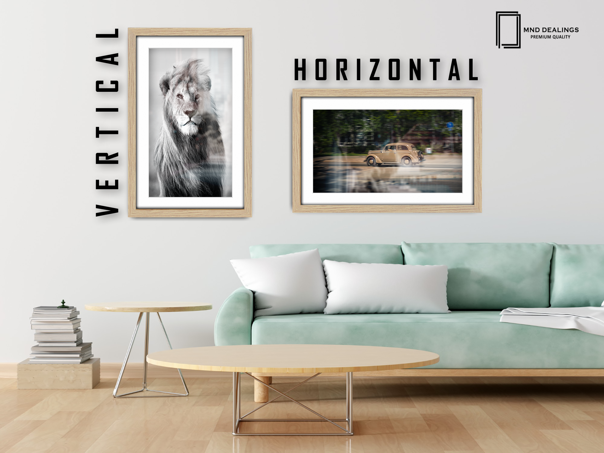 30 x 20 Inch / (76.2 x 50.8 cm ) with A2-(41.90 x 59.40 cm) White Mount Poster Frames - MDF