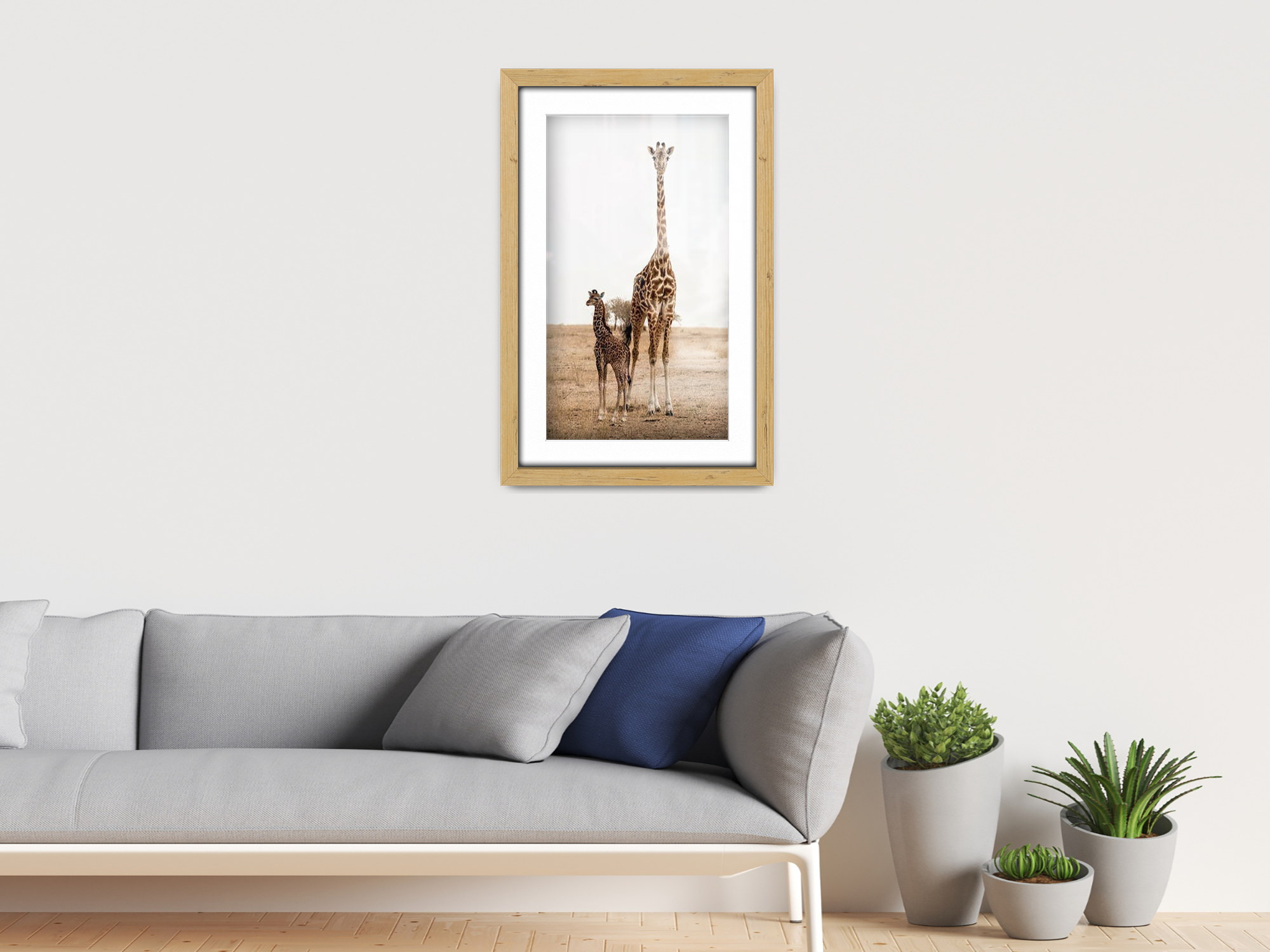 30 x 20 Inch / (76.2 x 50.8 cm ) with A2-(41.90 x 59.40 cm) White Mount Poster Frames - MDF