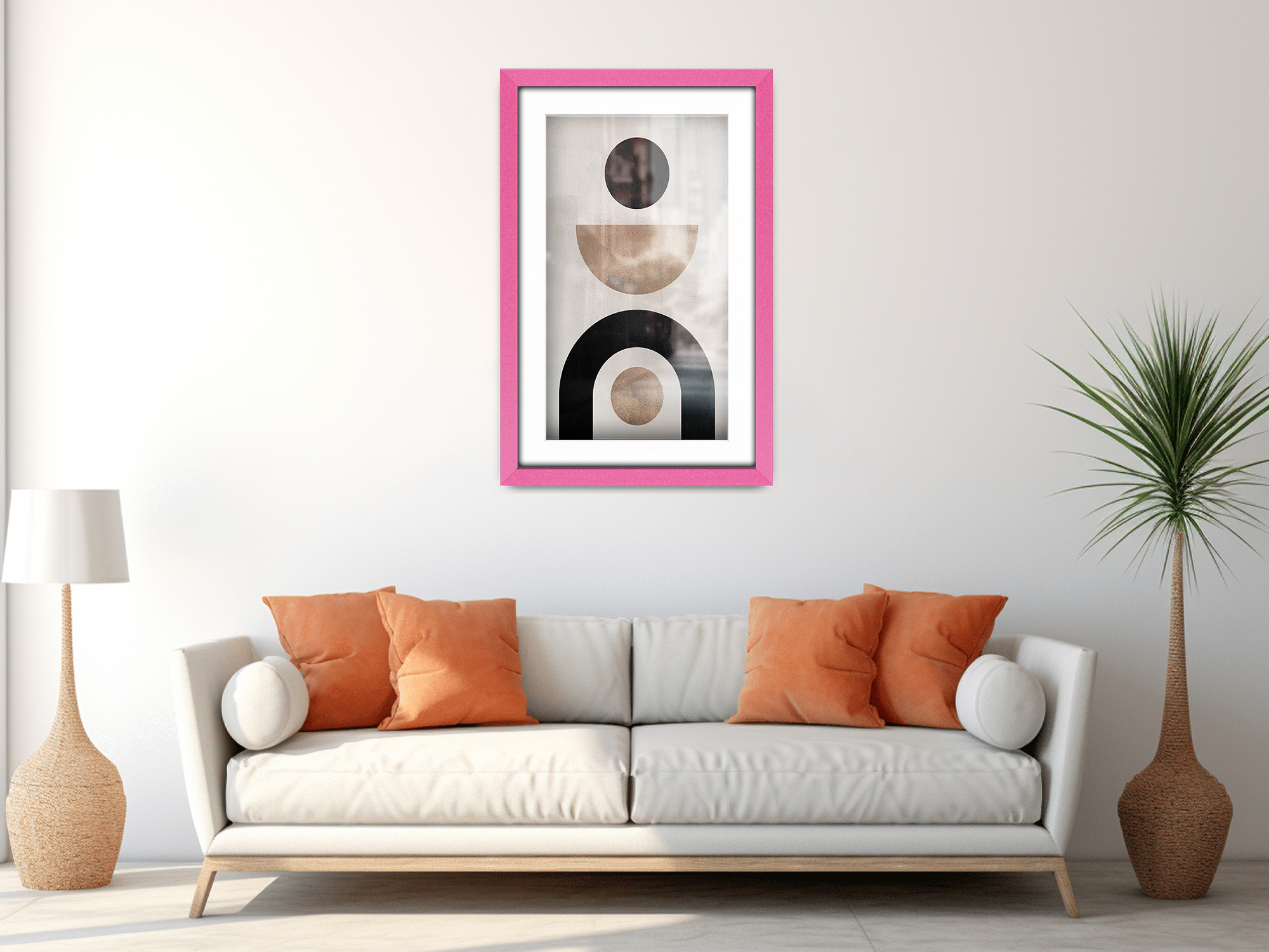 30 x 20 Inch / (76.2 x 50.8 cm ) with A2-(41.90 x 59.40 cm) White Mount Poster Frames - MDF