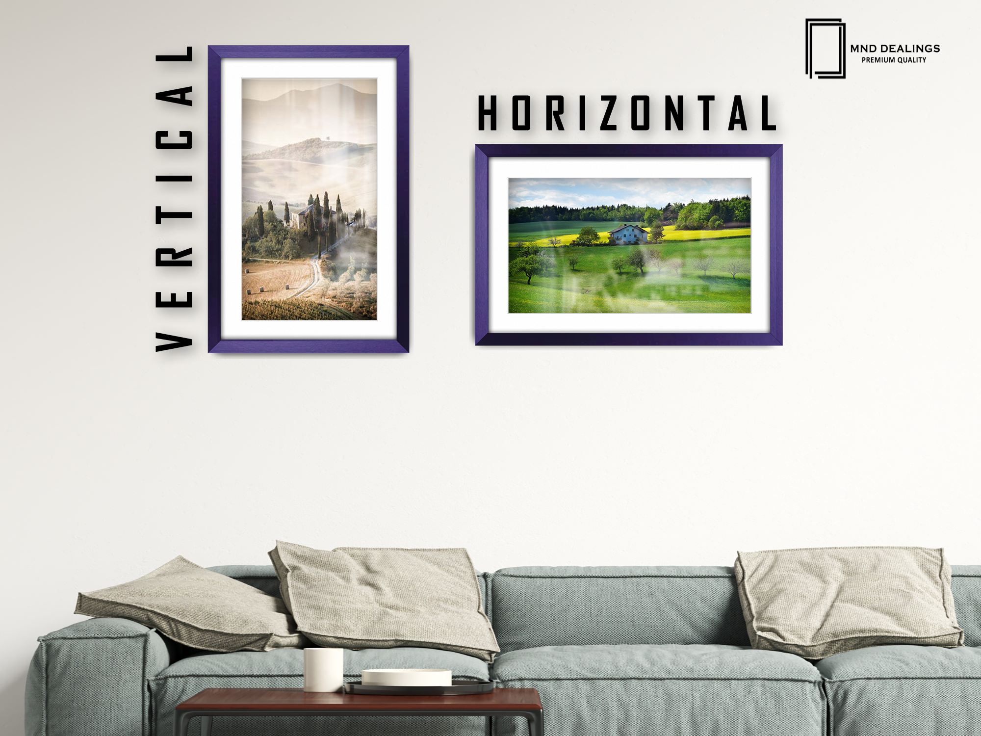 30 x 20 Inch / (76.2 x 50.8 cm ) with A2-(41.90 x 59.40 cm) White Mount Poster Frames - MDF