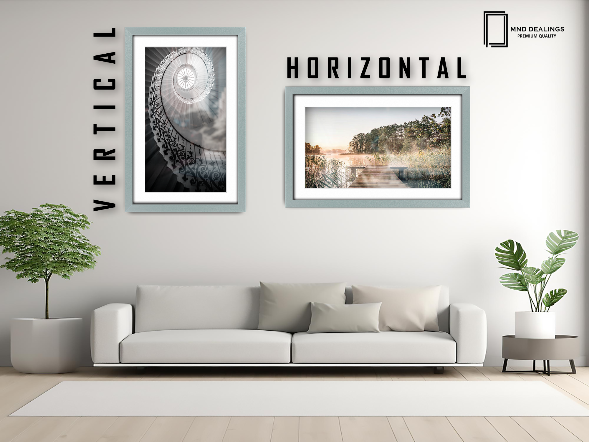 30 x 20 Inch / (76.2 x 50.8 cm ) with A2-(41.90 x 59.40 cm) White Mount Poster Frames - MDF