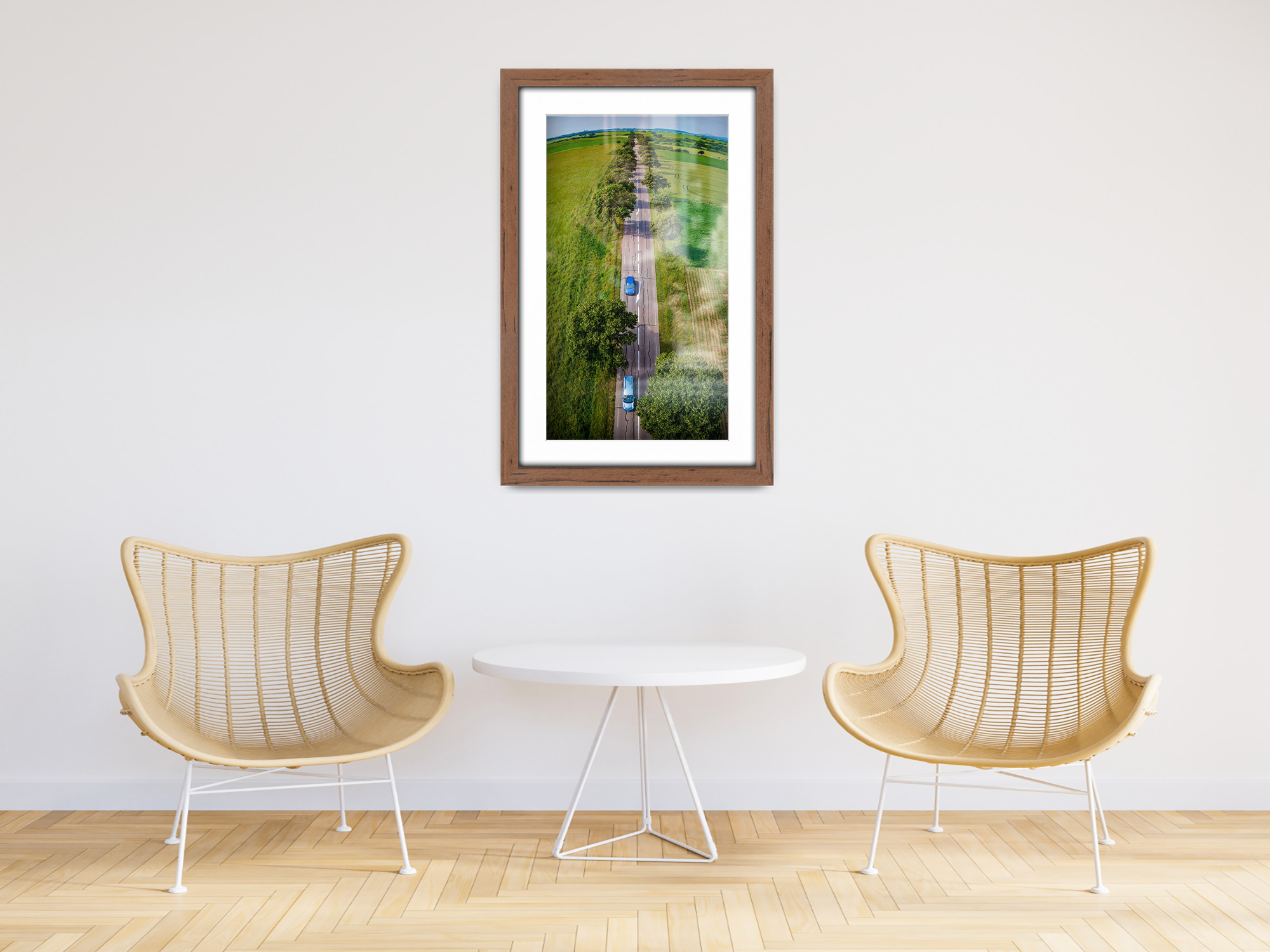 30 x 20 Inch / (76.2 x 50.8 cm ) with A2-(41.90 x 59.40 cm) White Mount Poster Frames - MDF