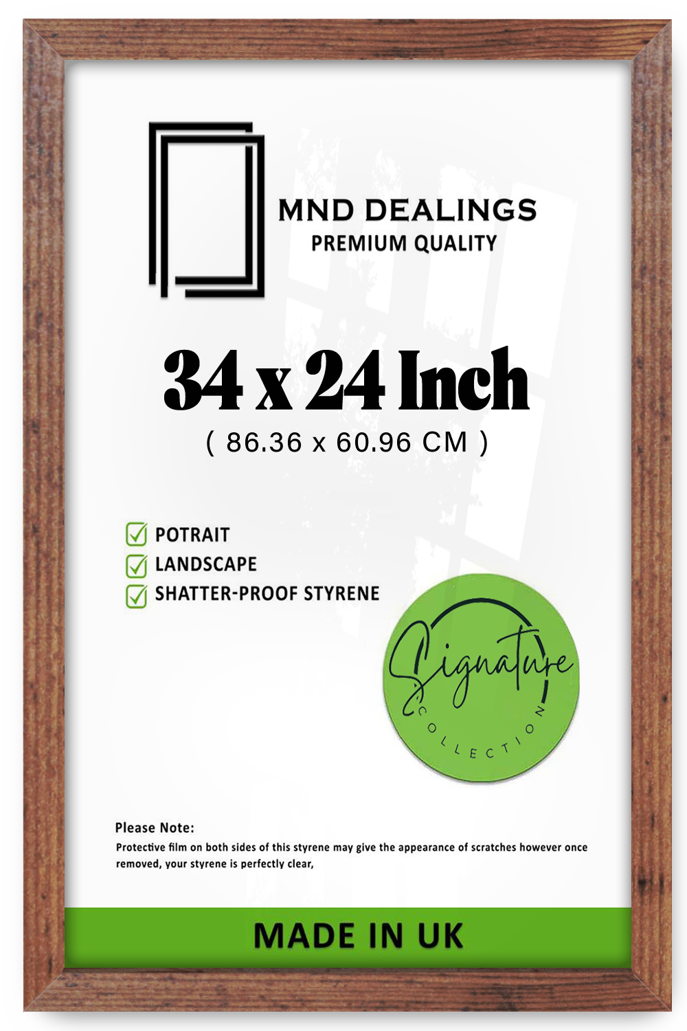 34 x 24 Inch / ( 86.36 x 60.96 CM ) Poster Frames - MDF