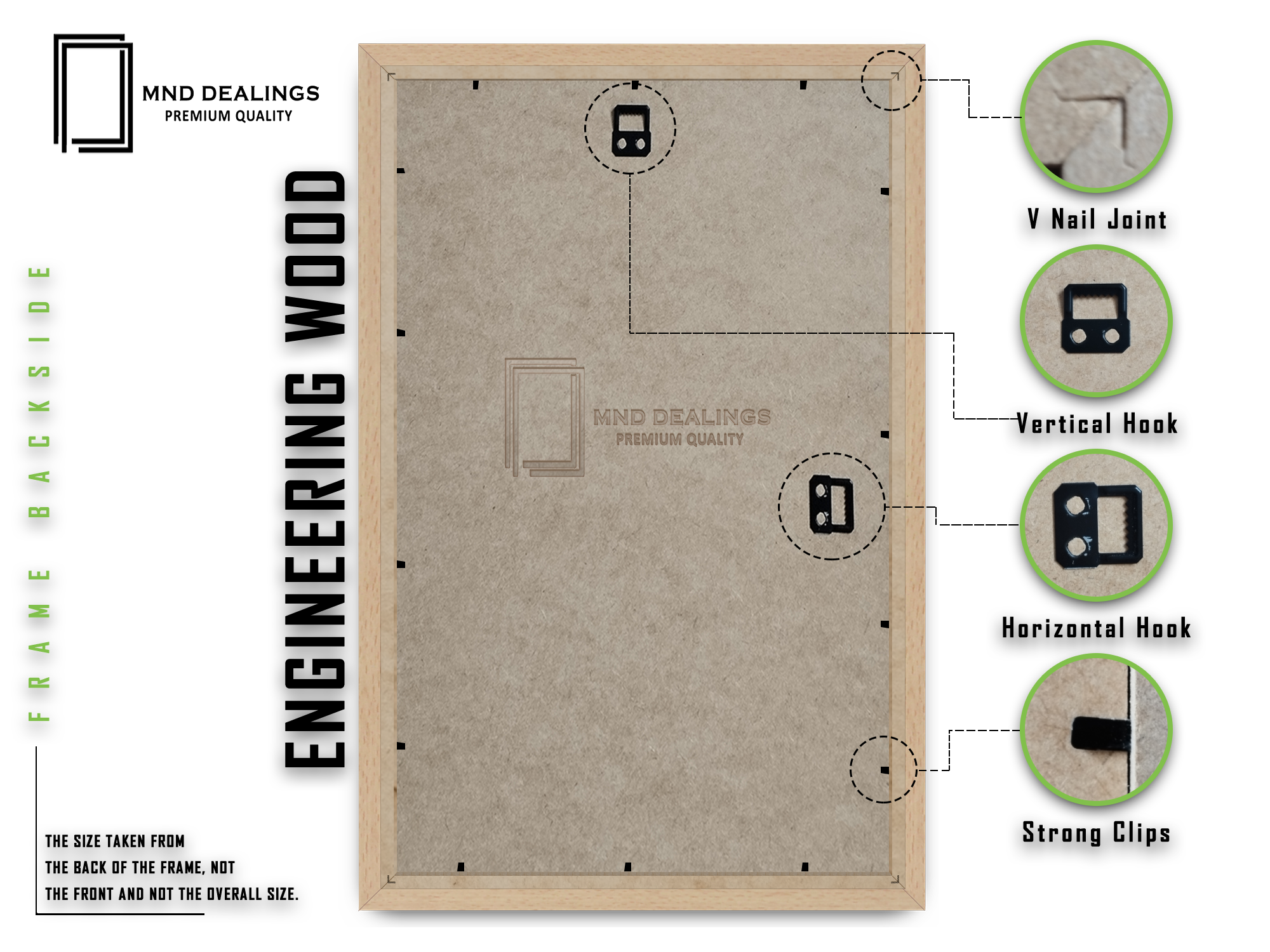 ( 35 x 50 CM ) / 20 x 14 Inch Poster Frames - MDF#color_beech