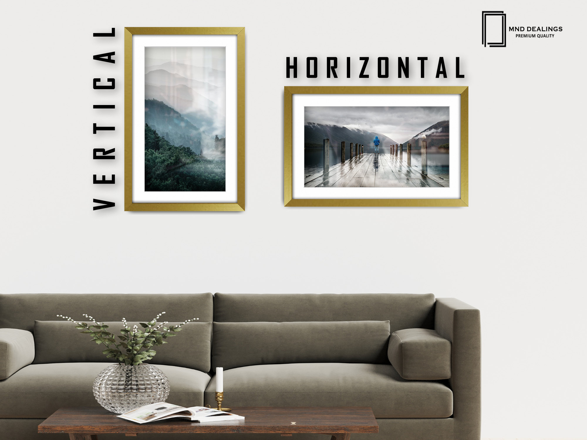 36 x 24 Inch / (91.44 x 60.96 cm ) with 76.20 x 50.80 cm White Mount Certificate Frames - MDF