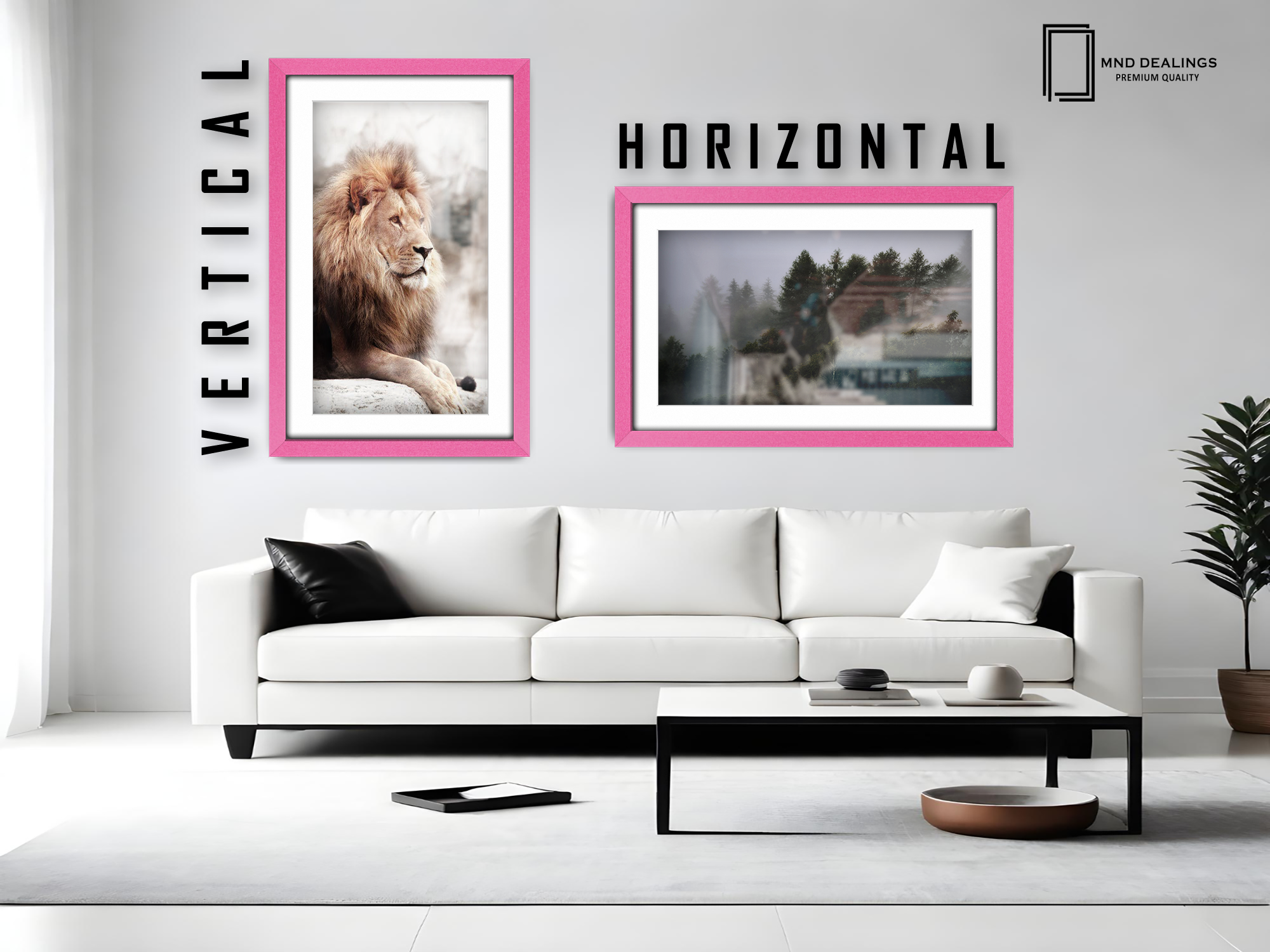36 x 24 Inch / (91.44 x 60.96 cm ) with 76.20 x 50.80 cm White Mount Certificate Frames - MDF