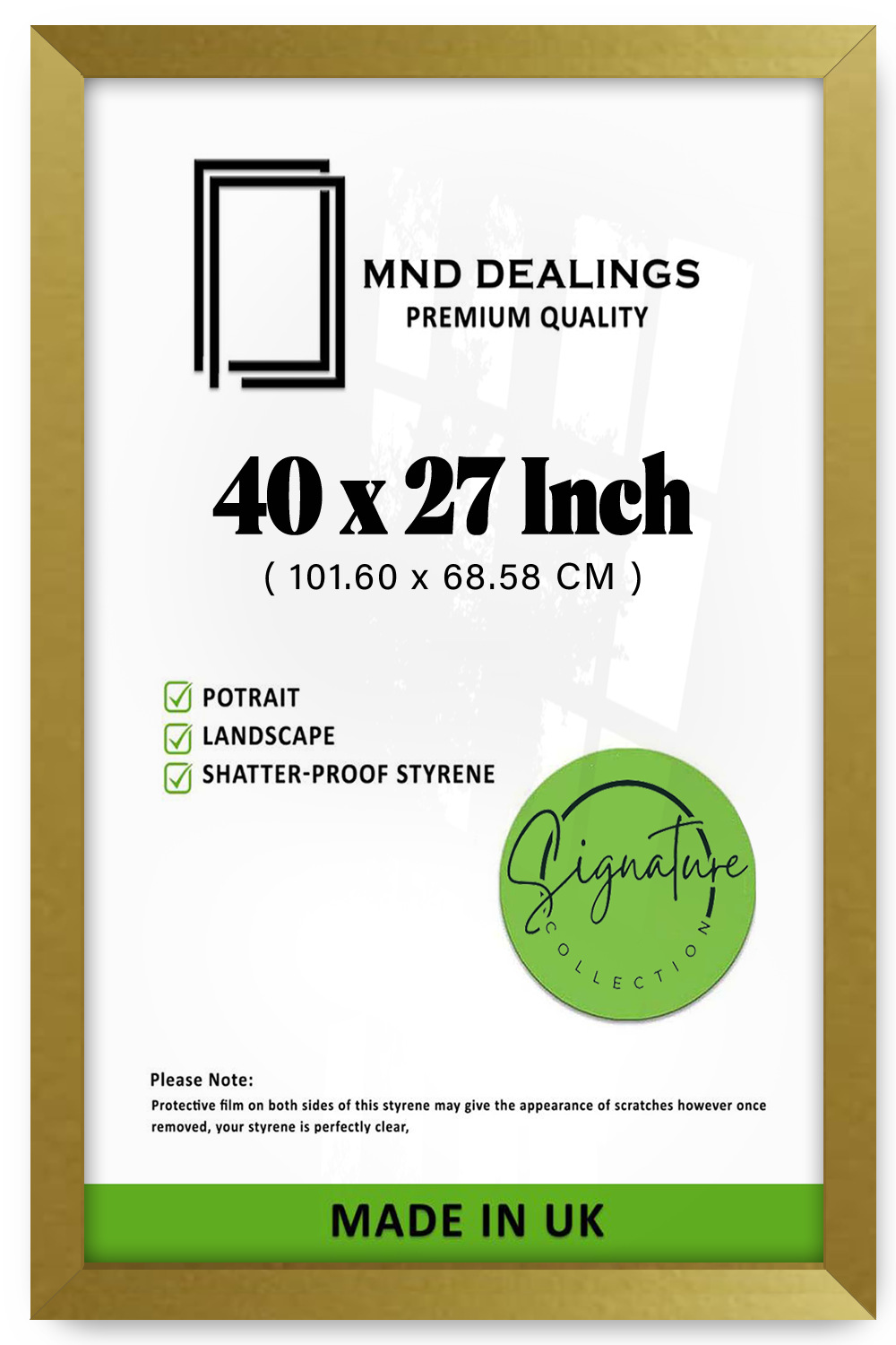 40 x 27 Inch / ( 101.60 x 68.58 CM ) Photo Frames - MDF
