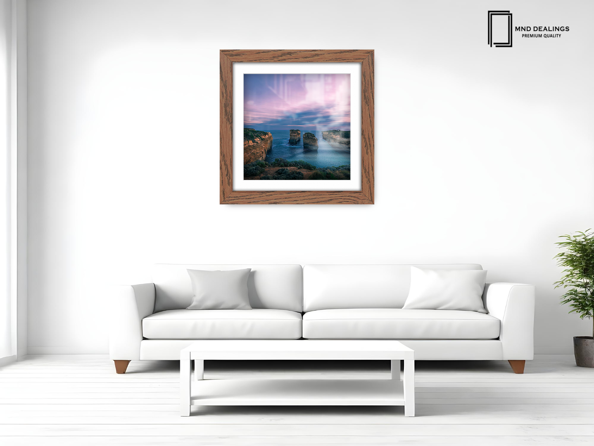 ( 40 x 40 Cm ) / 16 x 16 Inch with 30 x 30 Cm White Mount Poster Frames - MDF