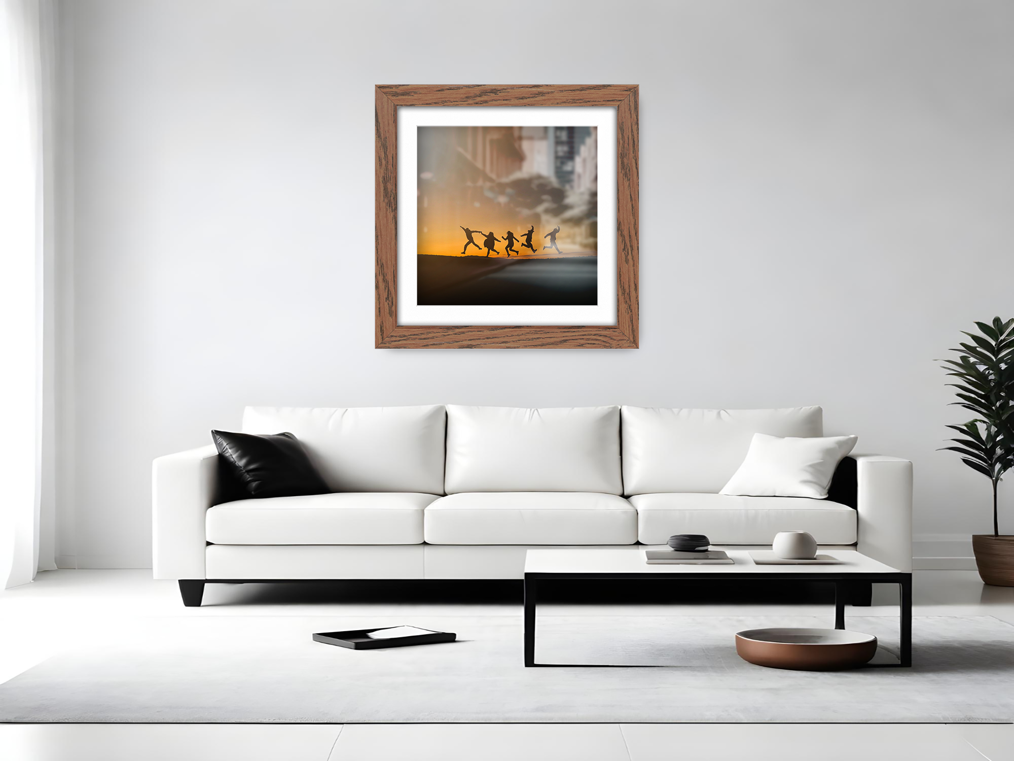 ( 40 x 40 Cm ) / 16 x 16 Inch with 30 x 30 Cm White Mount Poster Frames - MDF