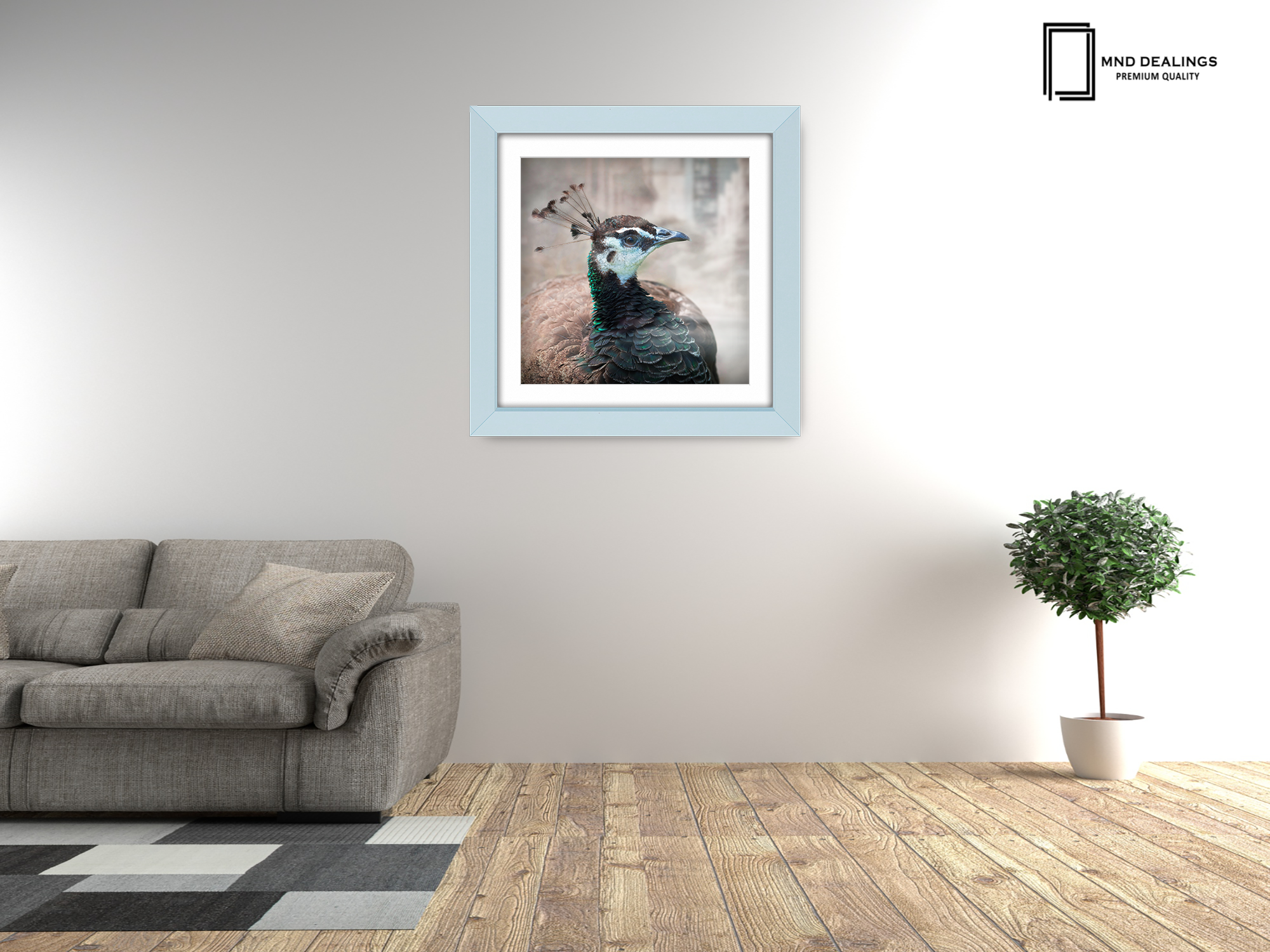 ( 40 x 40 Cm ) / 16 x 16 Inch with 30 x 30 Cm White Mount Poster Frames - MDF