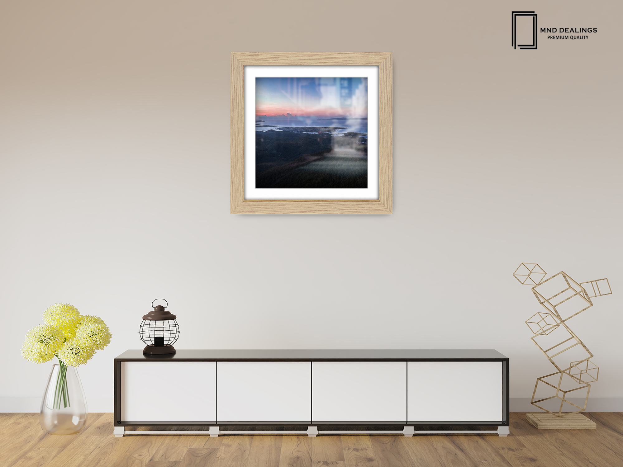 ( 40 x 40 Cm ) / 16 x 16 Inch with 30 x 30 Cm White Mount Poster Frames - MDF