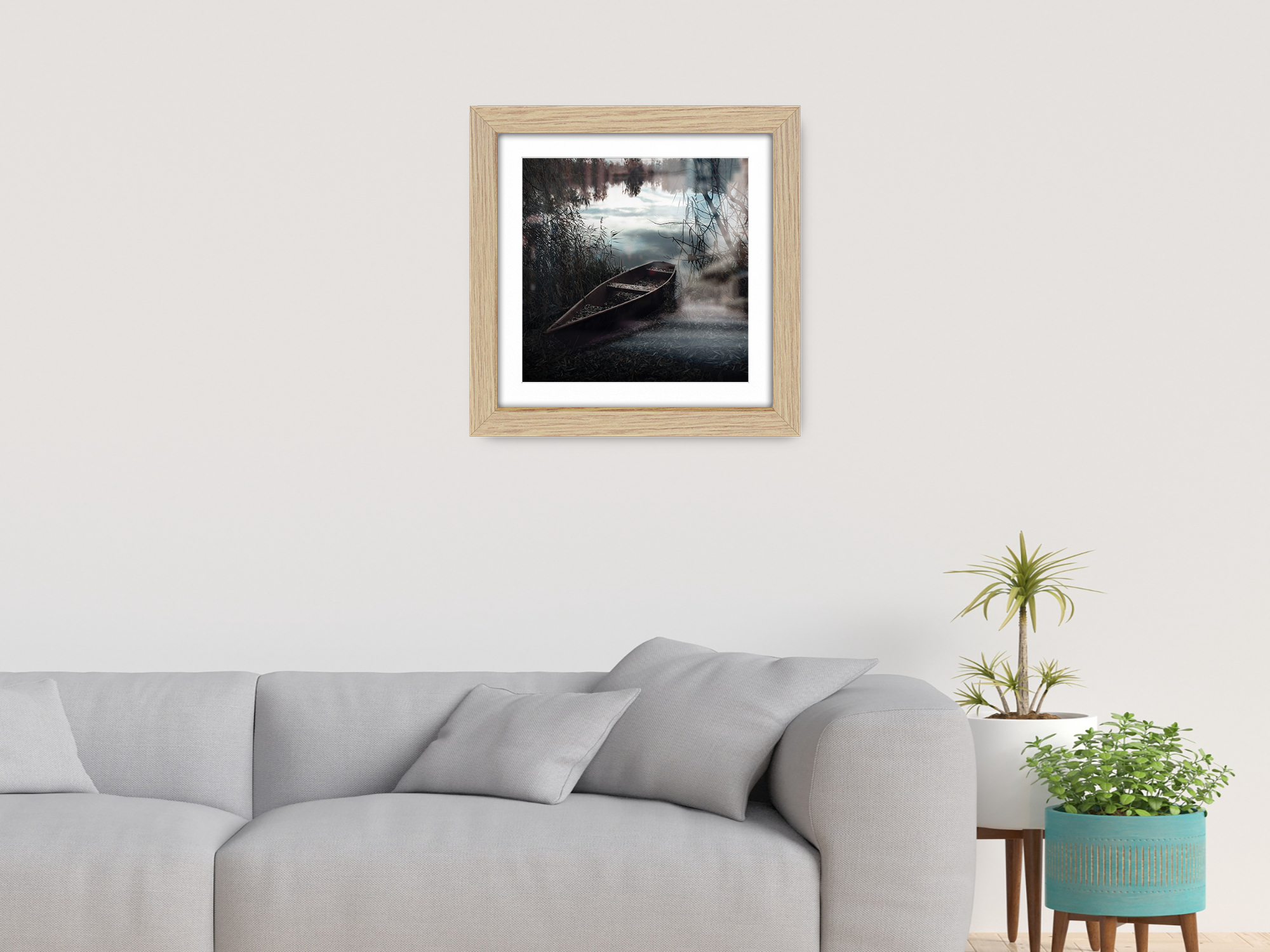 ( 40 x 40 Cm ) / 16 x 16 Inch with 30 x 30 Cm White Mount Poster Frames - MDF