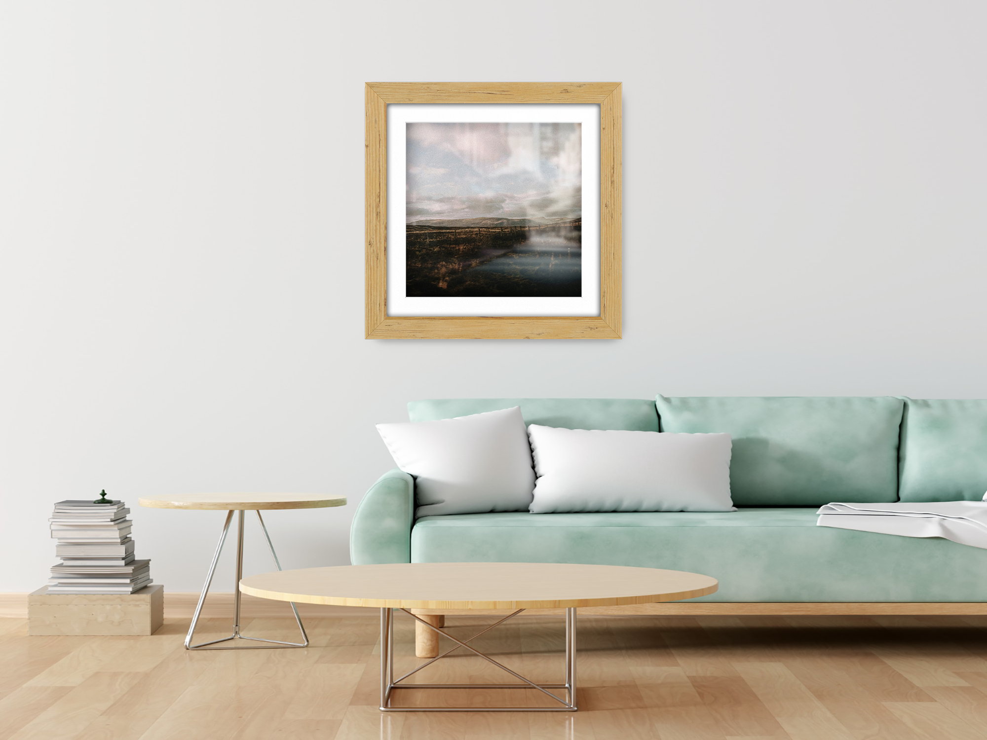 ( 40 x 40 Cm ) / 16 x 16 Inch with 30 x 30 Cm White Mount Poster Frames - MDF