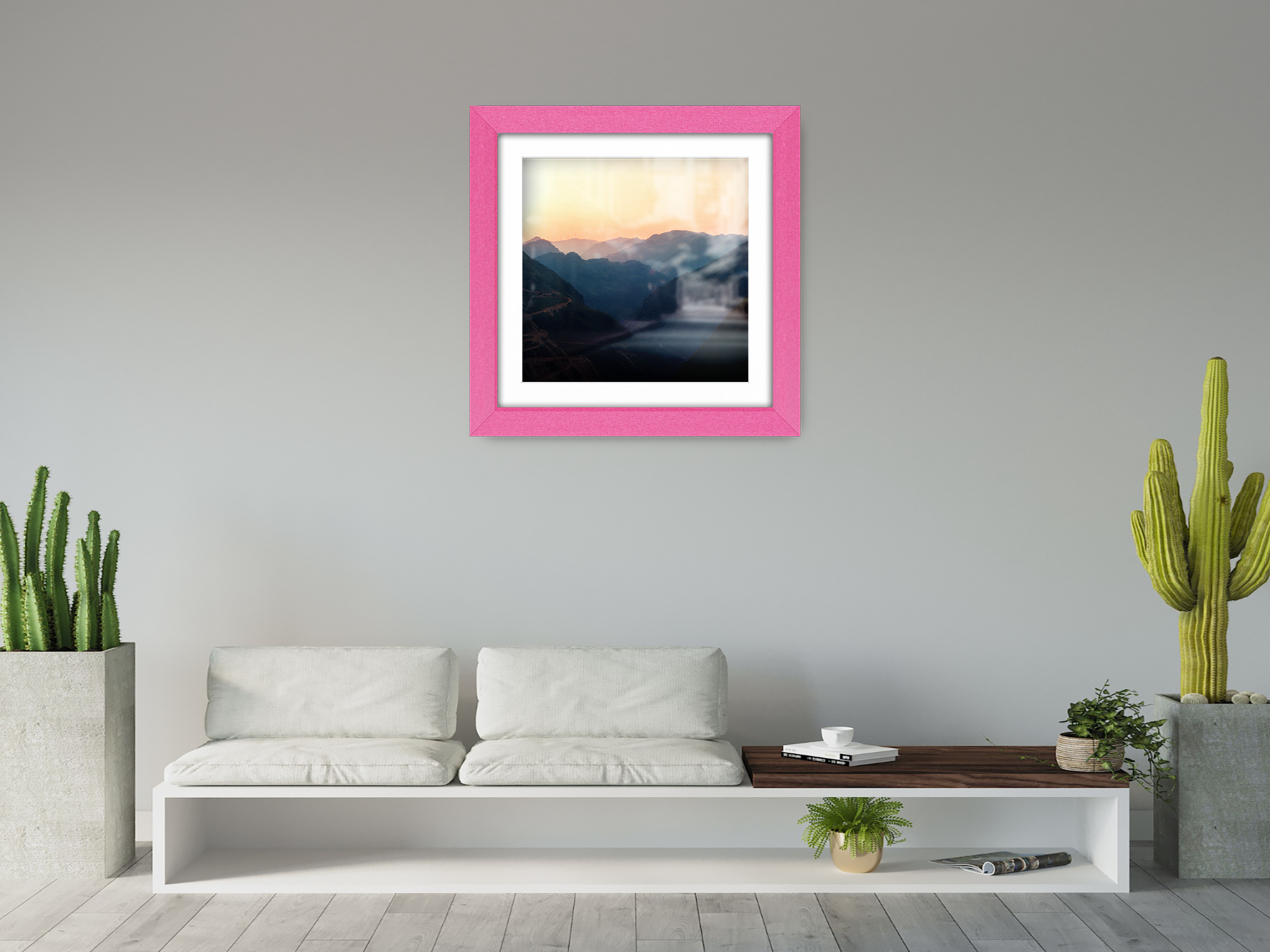 ( 40 x 40 Cm ) / 16 x 16 Inch with 30 x 30 Cm White Mount Poster Frames - MDF