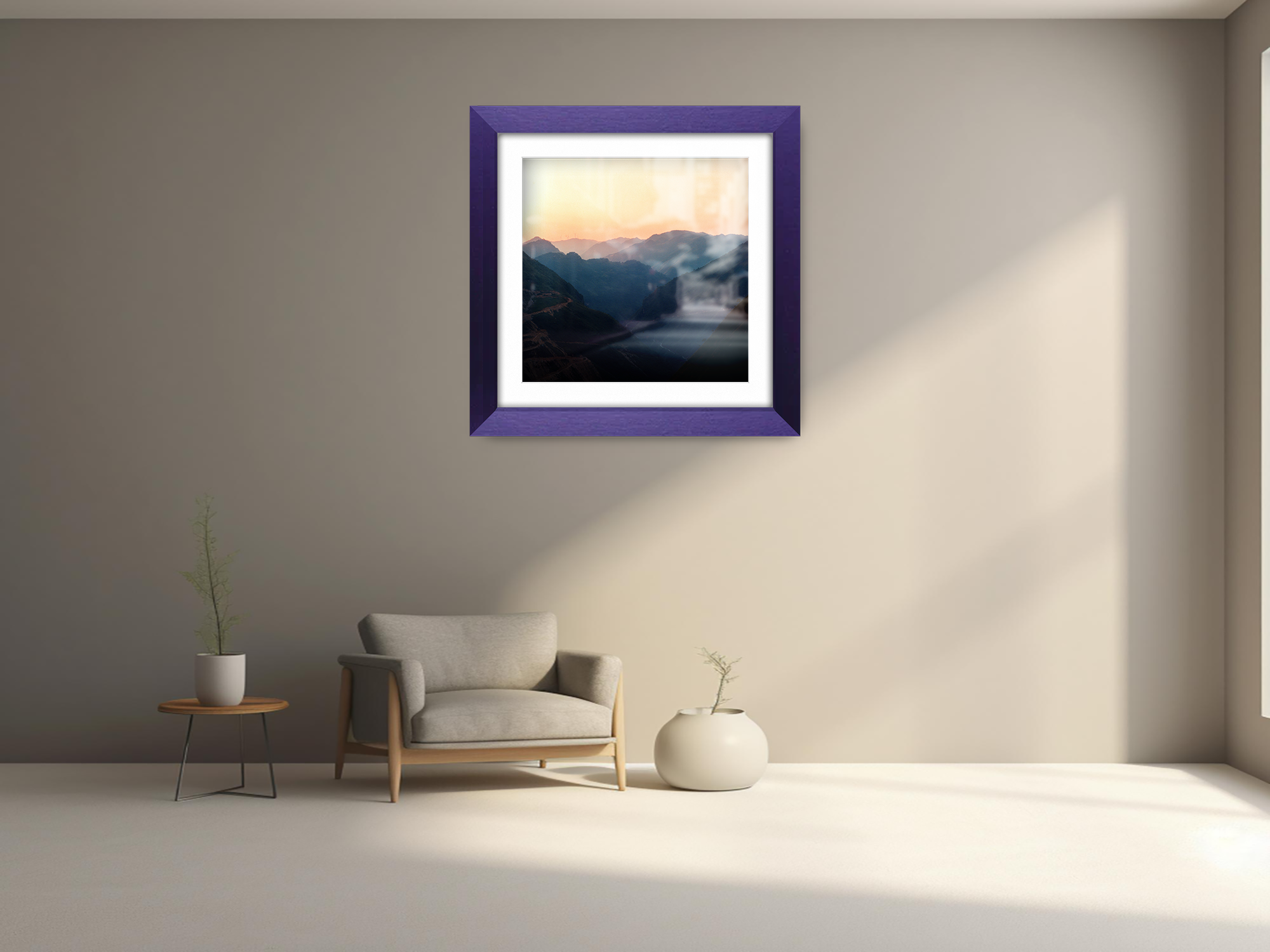( 40 x 40 Cm ) / 16 x 16 Inch with 30 x 30 Cm White Mount Poster Frames - MDF