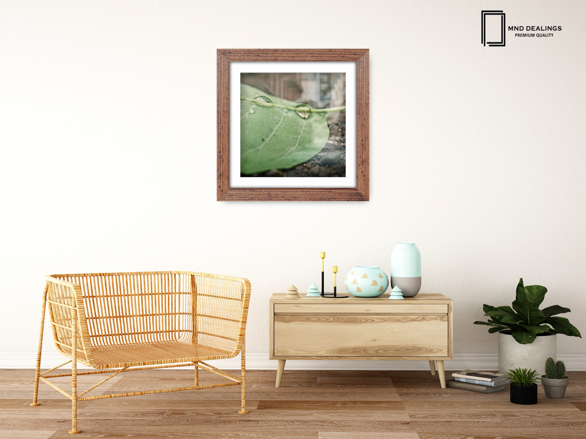 ( 40 x 40 Cm ) / 16 x 16 Inch with 30 x 30 Cm White Mount Poster Frames - MDF