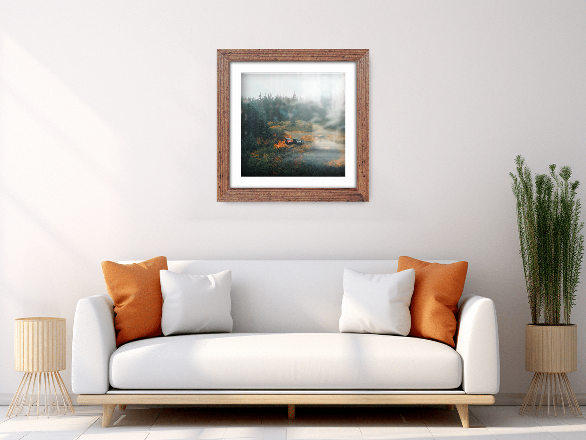 ( 40 x 40 Cm ) / 16 x 16 Inch with 30 x 30 Cm White Mount Poster Frames - MDF