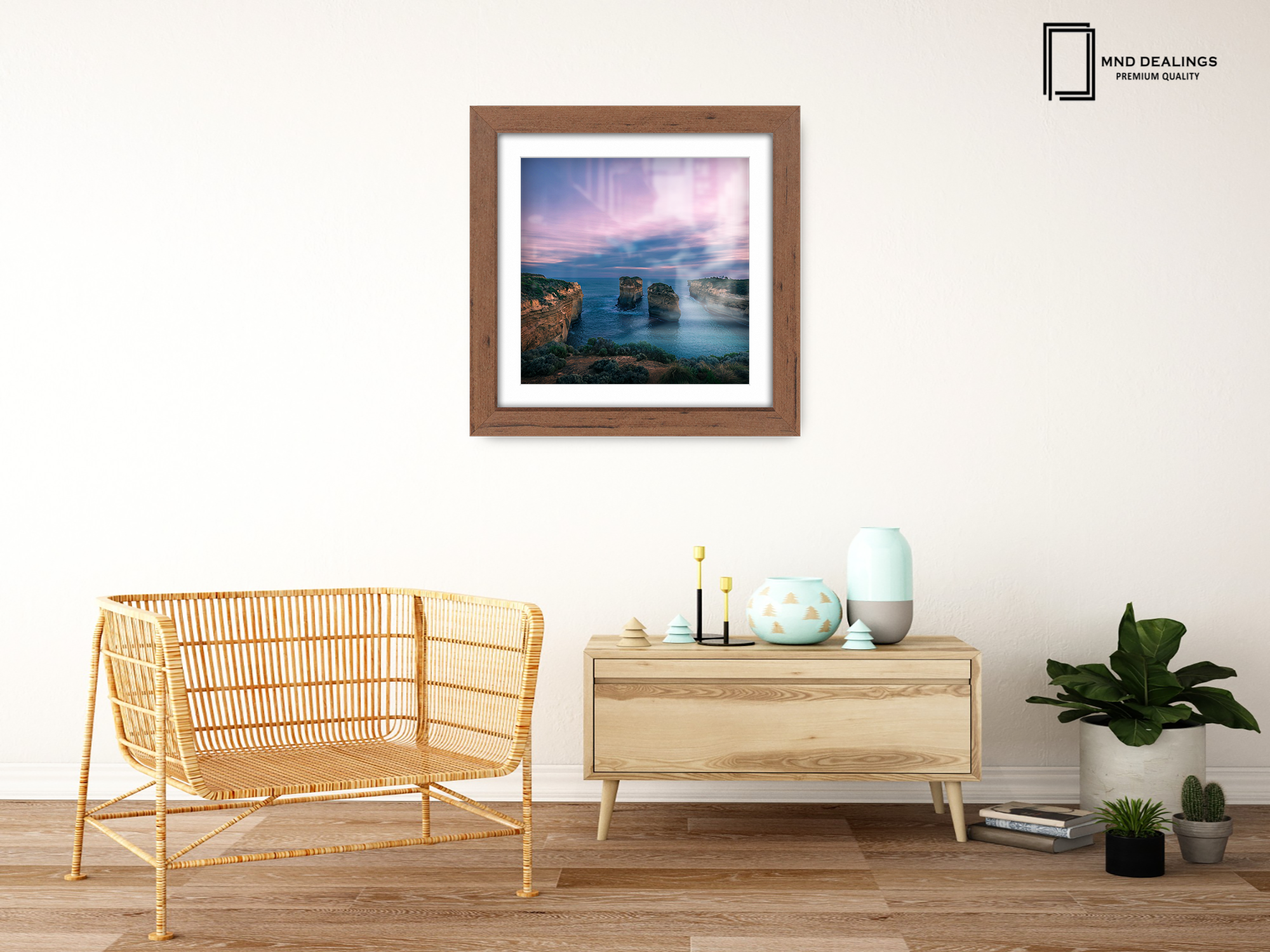 ( 40 x 40 Cm ) / 16 x 16 Inch with 30 x 30 Cm White Mount Poster Frames - MDF