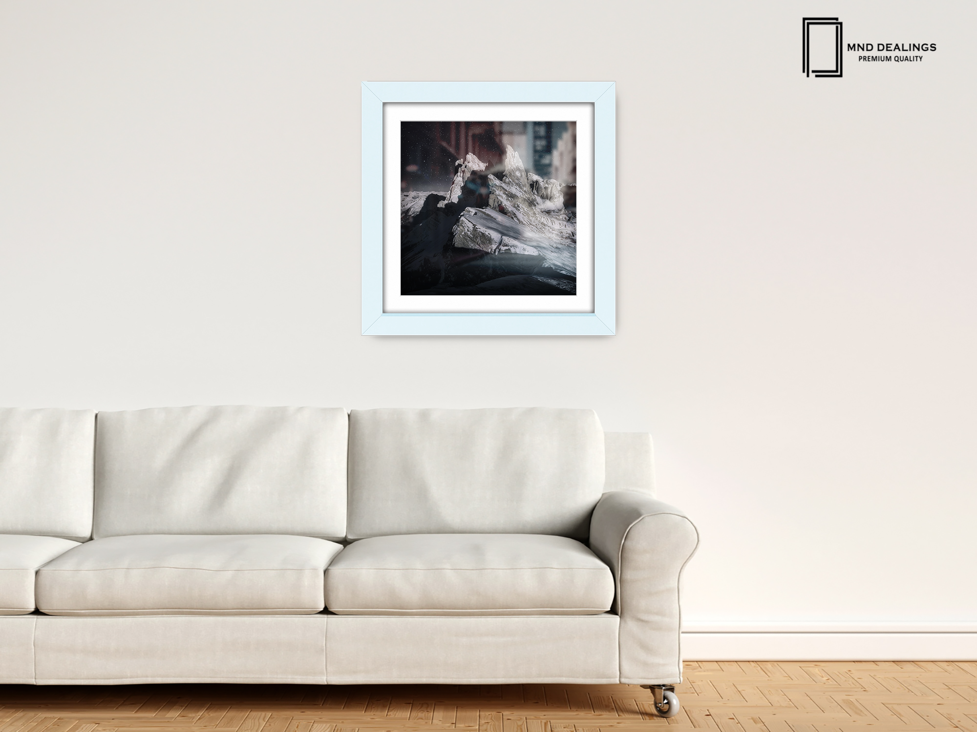 ( 40 x 40 Cm ) / 16 x 16 Inch with 30 x 30 Cm White Mount Poster Frames - MDF