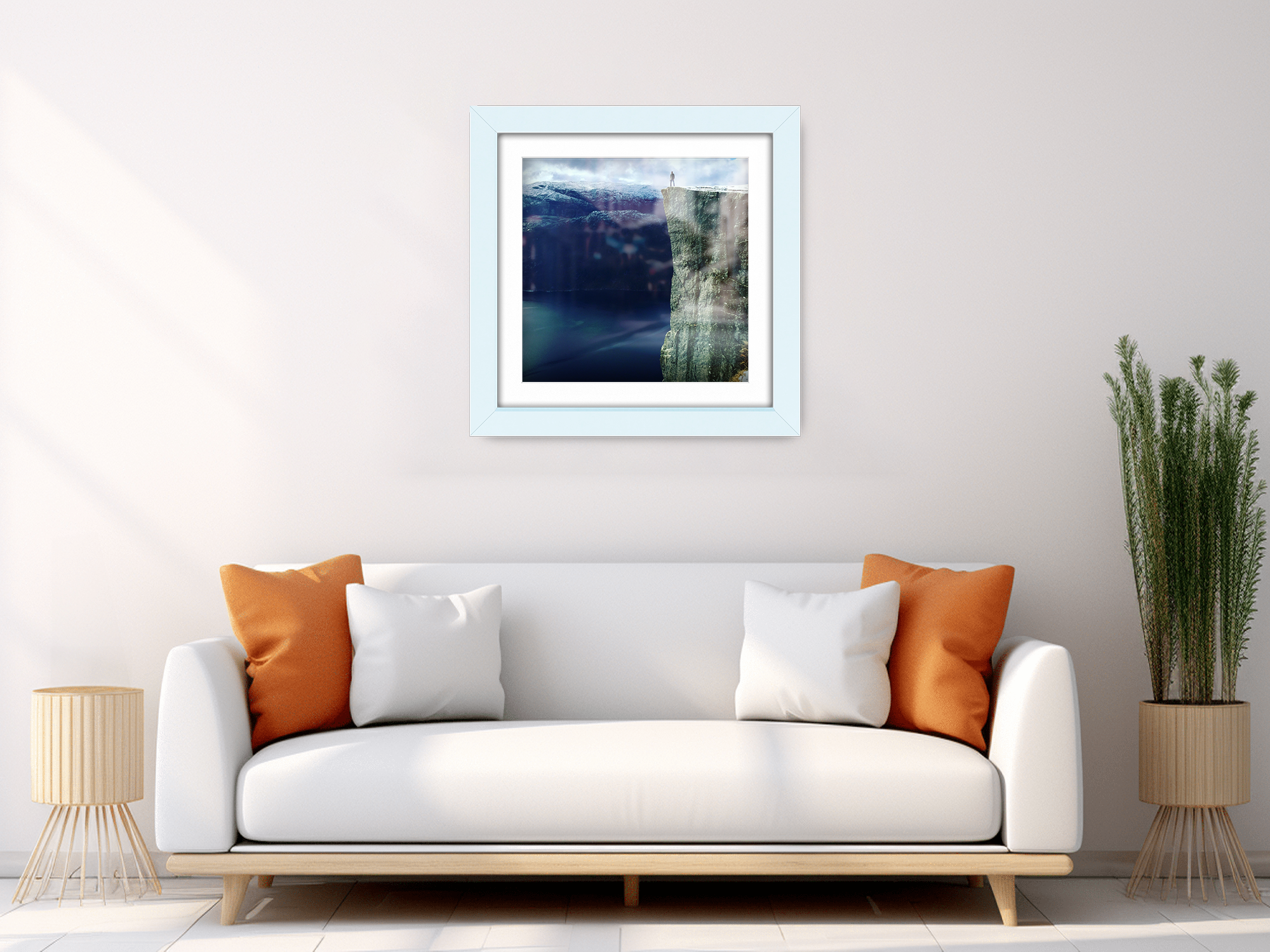 ( 40 x 40 Cm ) / 16 x 16 Inch with 30 x 30 Cm White Mount Poster Frames - MDF