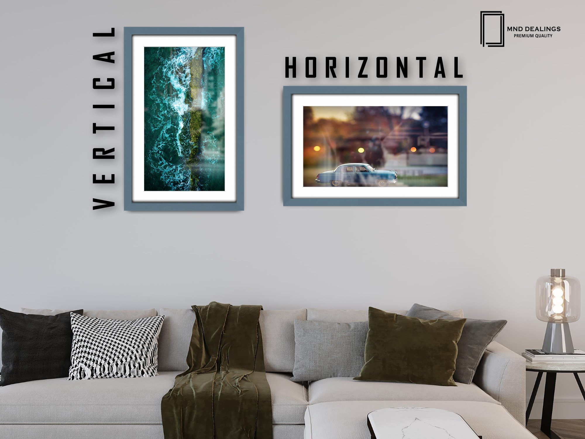 ( 40 x 50 cm ) / 16 x 20 Inch with 40 x 30 cm White Mount Display Frame - MDF