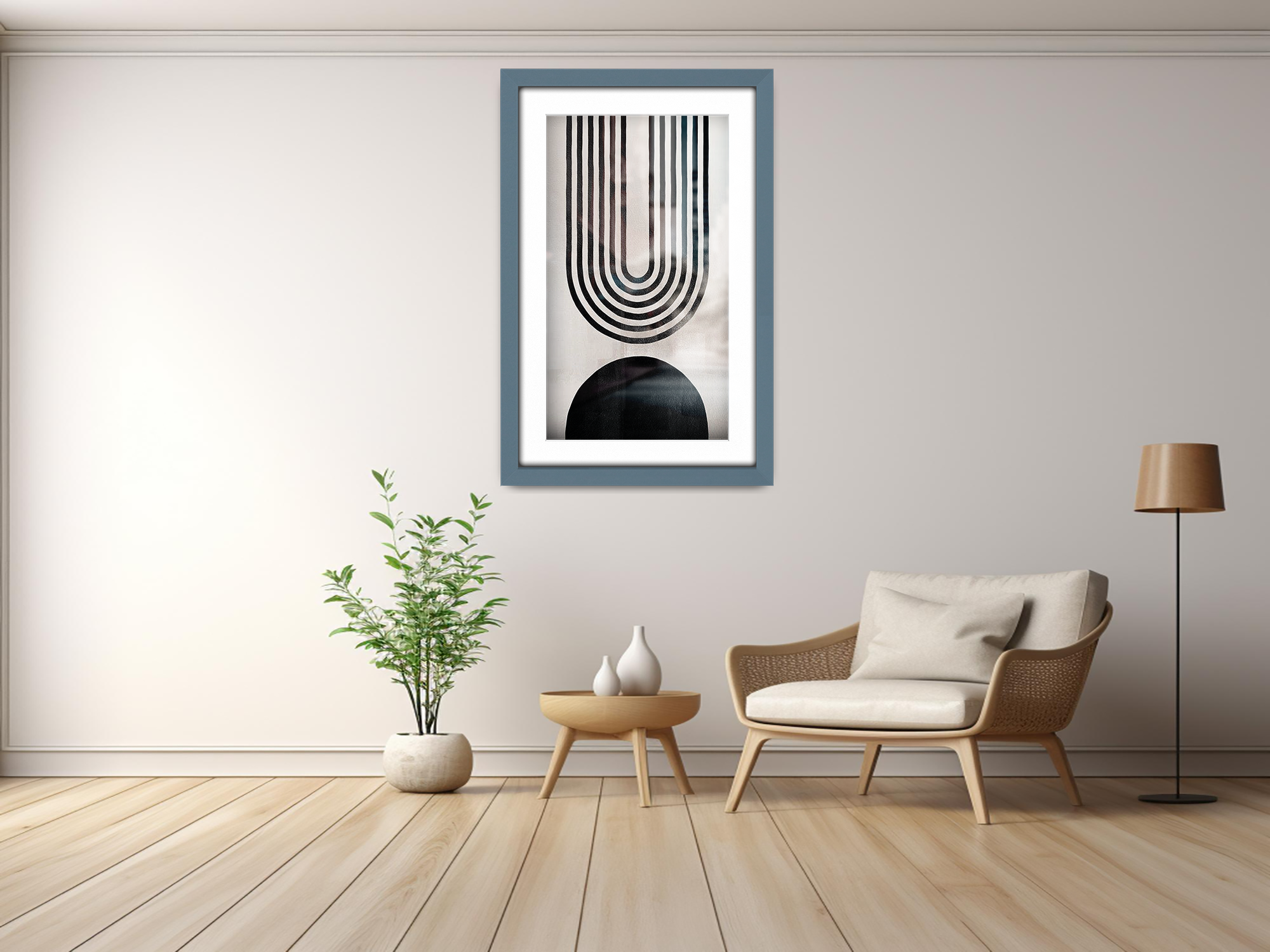 ( 40 x 50 cm ) / 16 x 20 Inch with 40 x 30 cm White Mount Display Frame - MDF