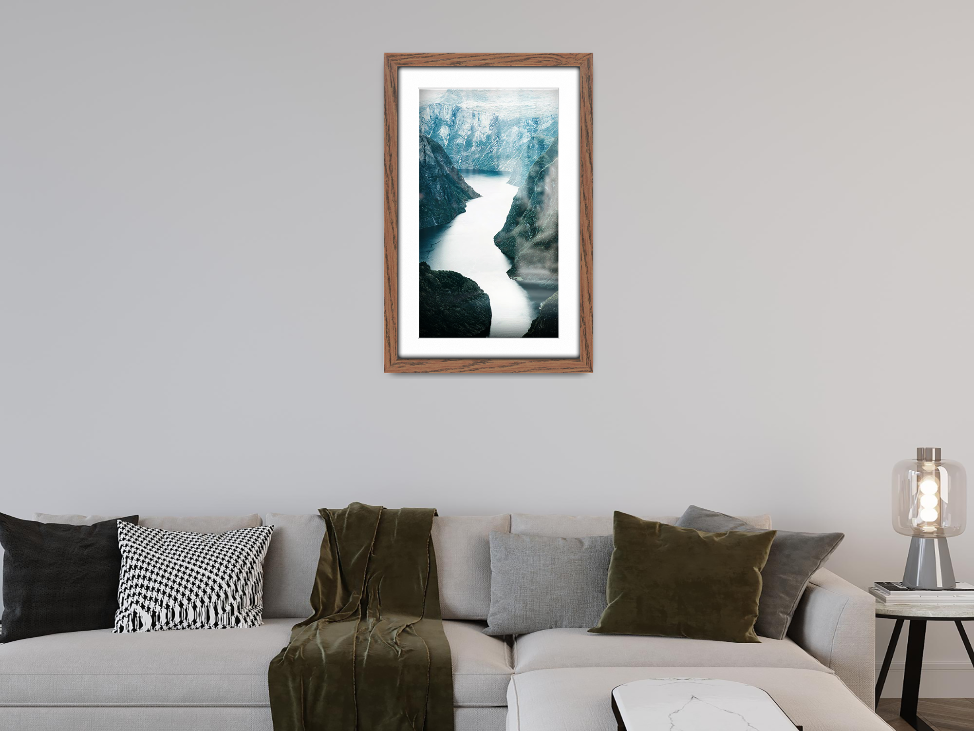 ( 40 x 50 cm ) / 16 x 20 Inch with 40 x 30 cm White Mount Display Frame - MDF