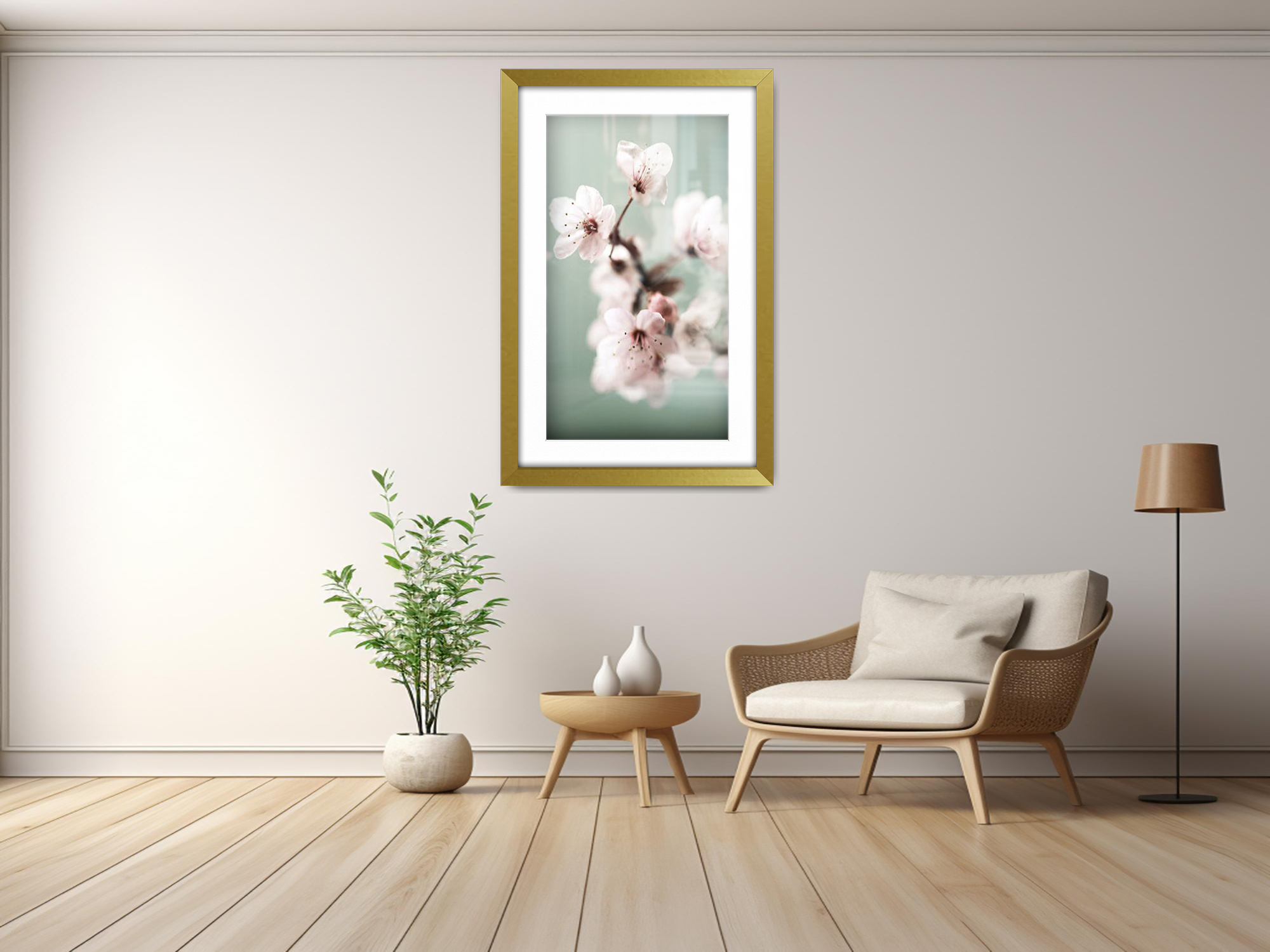 ( 40 x 50 cm ) / 16 x 20 Inch with 40 x 30 cm White Mount Display Frame - MDF